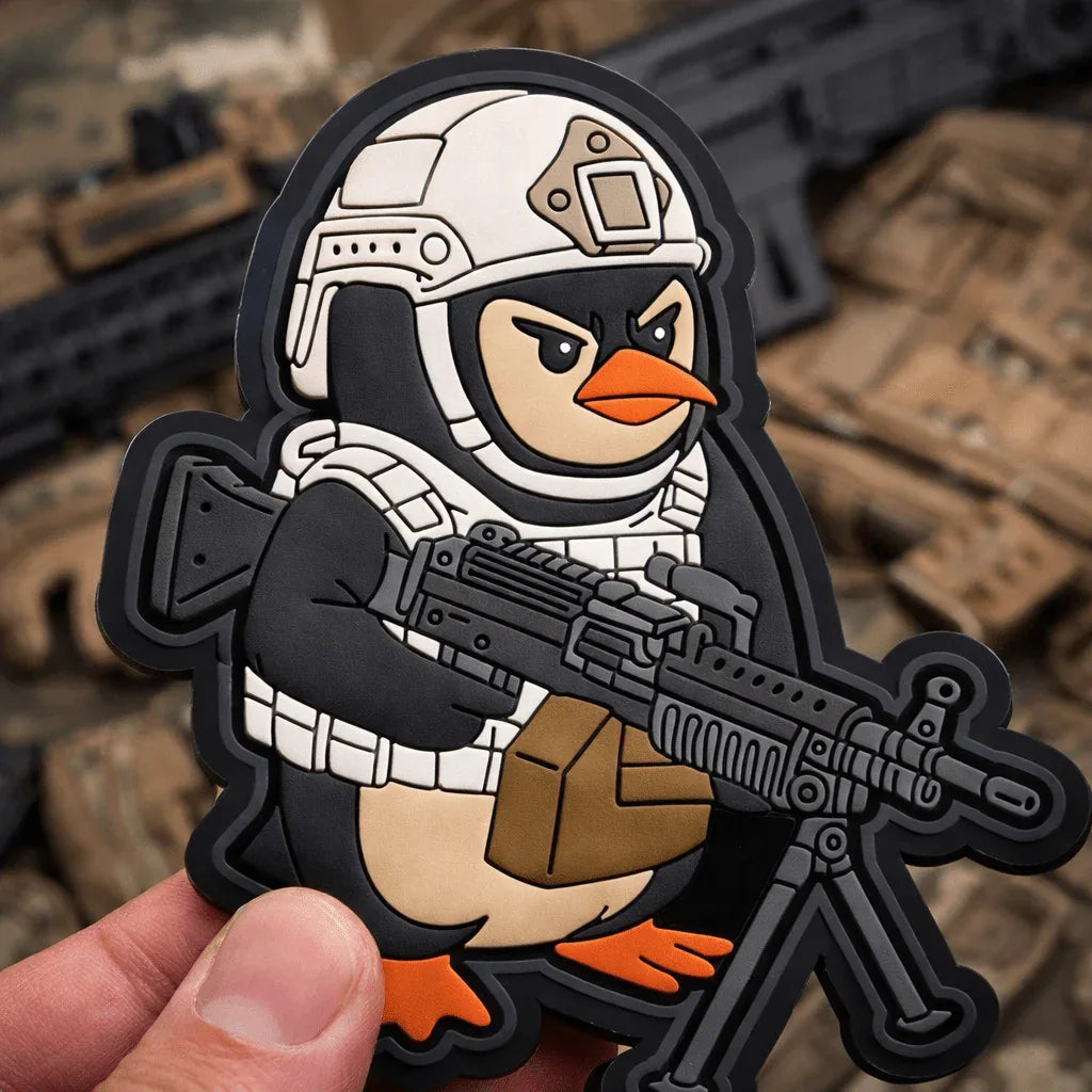 Tactical Gear Junkie Patches Tuxedo of Violence - Penguin - 3.5" PVC Patch - White Gear