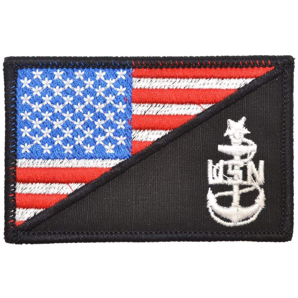 Navy SCPO Senior Chief Petty Officer USA Flag - 2.25x3.5inch Patch
