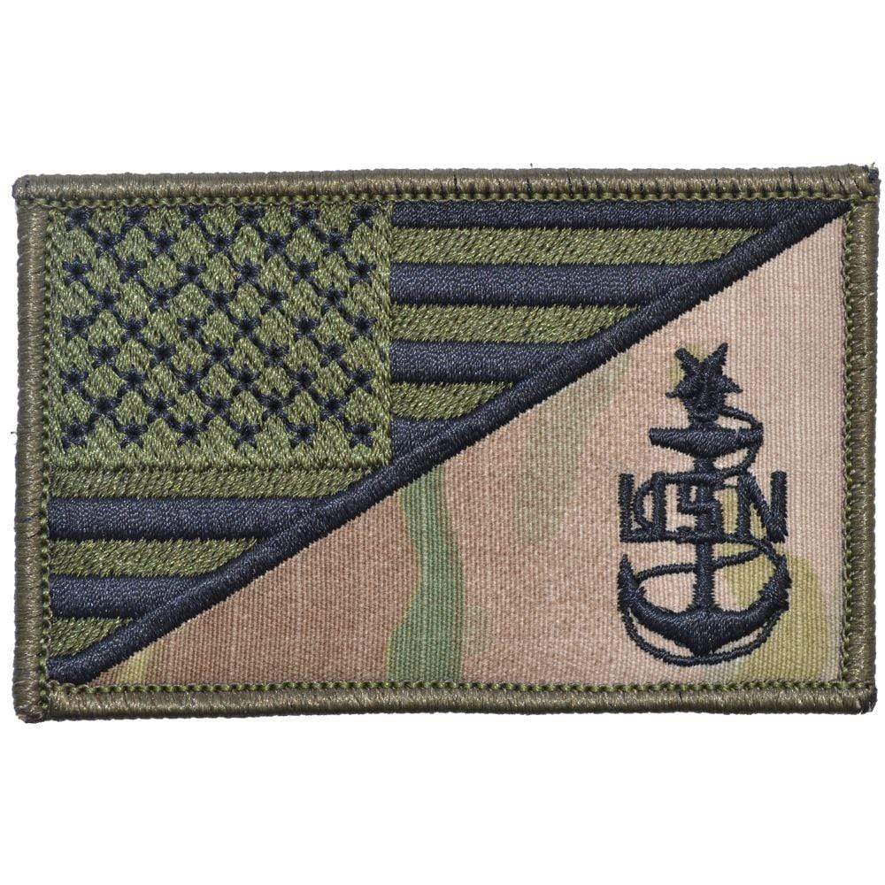 Navy SCPO Senior Chief Petty Officer USA Flag - 2.25x3.5inch Patch