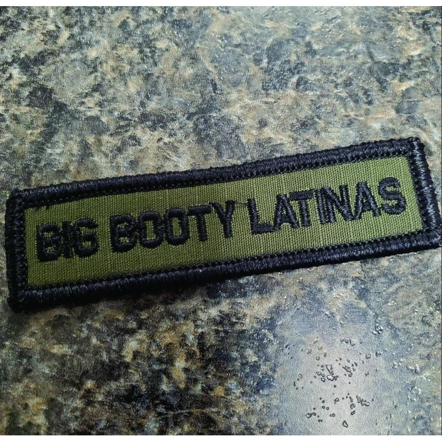 As Seen on Socials - Big Booty Latinas - 1x3.75 Patch - Olive Drab w/Black