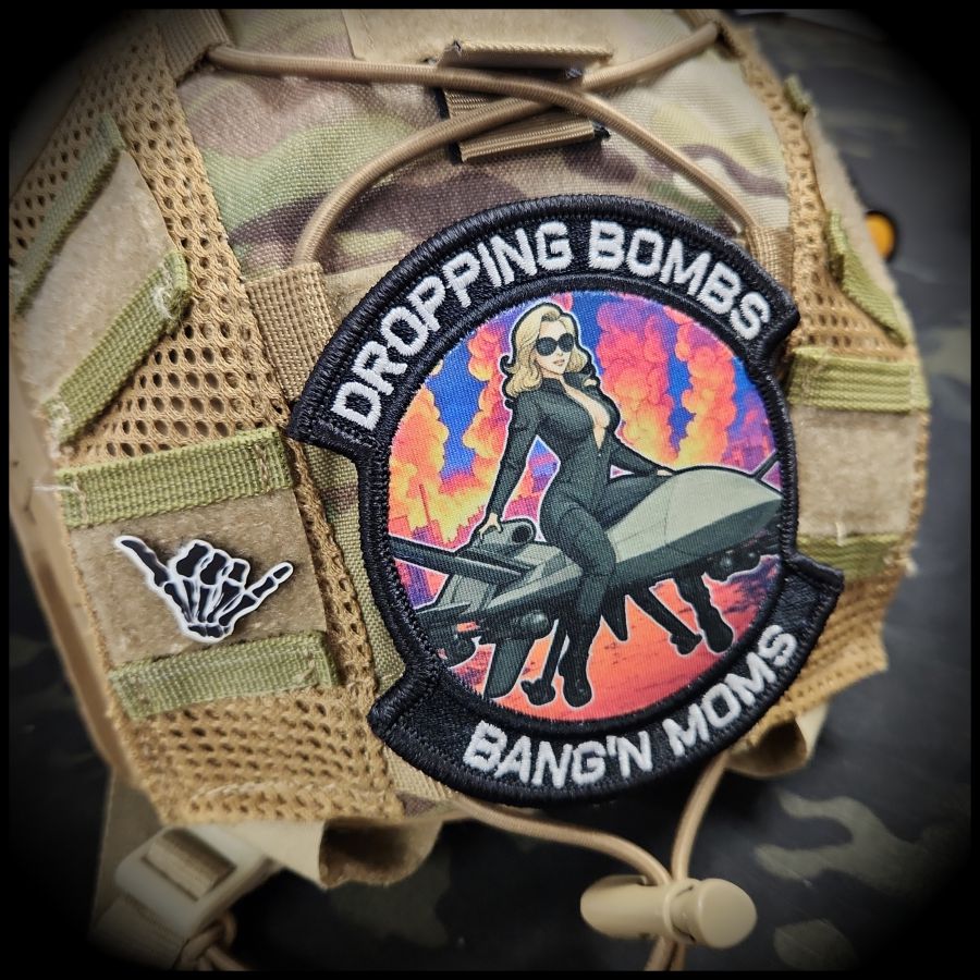 May 2025 POTM - Dropping Bombs - Bang'n Moms - 4" Subroidery Patch