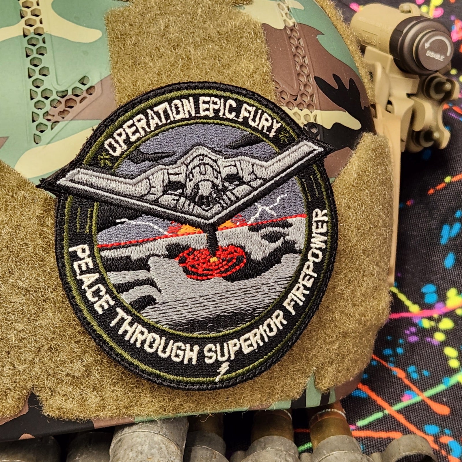 Operation Epic Fury -Peace Through Superior Firepower - 3.5" Embroidered Patch