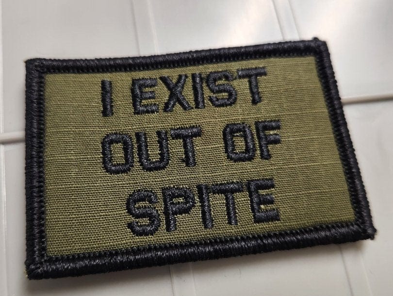 As Seen on Socials - I Exist Out of Spite - 2x3 Patch - Multiple Variants