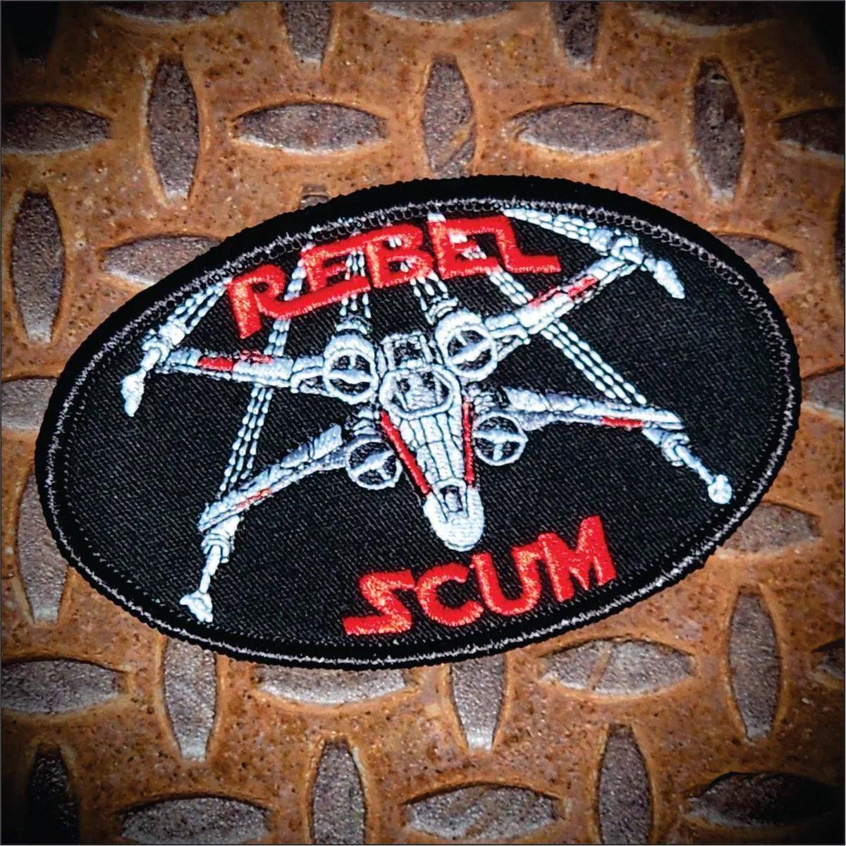 Tactical Gear Junkie Patches Rebel Scum X Wing - May the "Fourth" Be with You - 5" Embroidered Patch