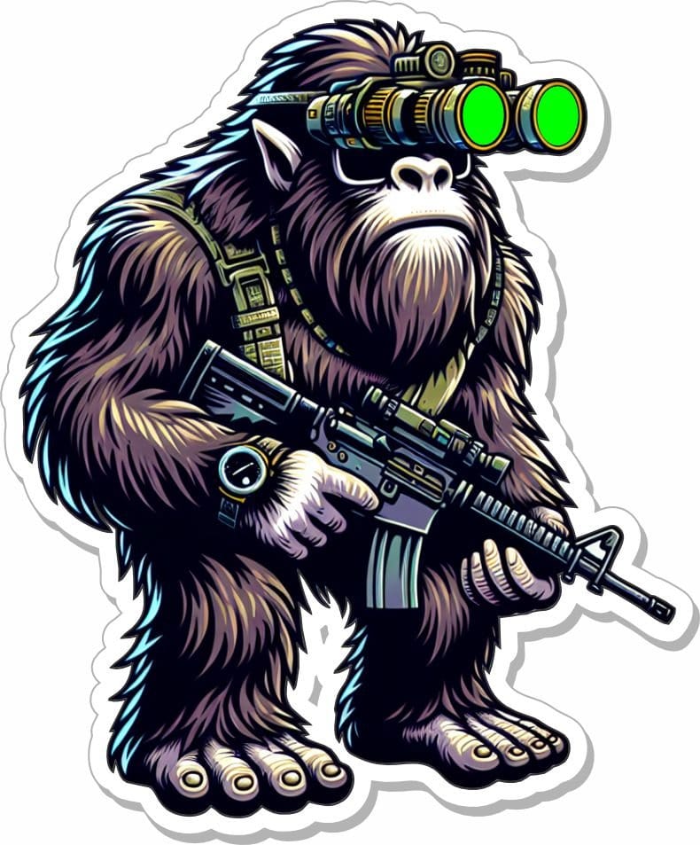 STICKER - Tactical Nod Squatch - 3"