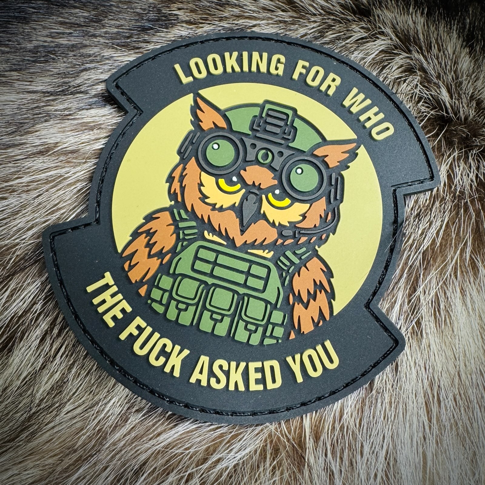Tactical Owl- Looking For WHO The Fuck Asked You - OCP 3.5" PVC Patch