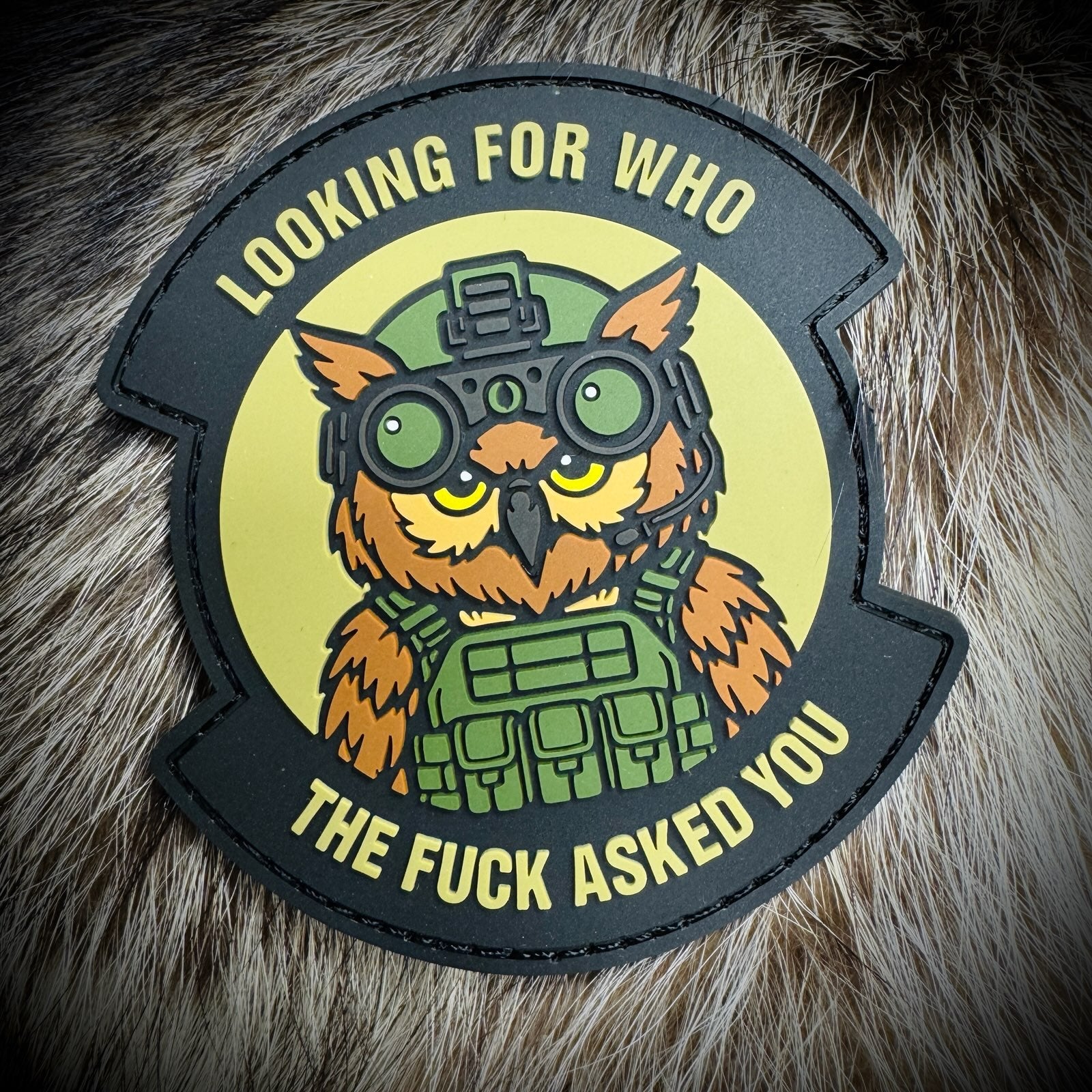 Tactical Owl- Looking For WHO The Fuck Asked You - OCP 3.5" PVC Patch