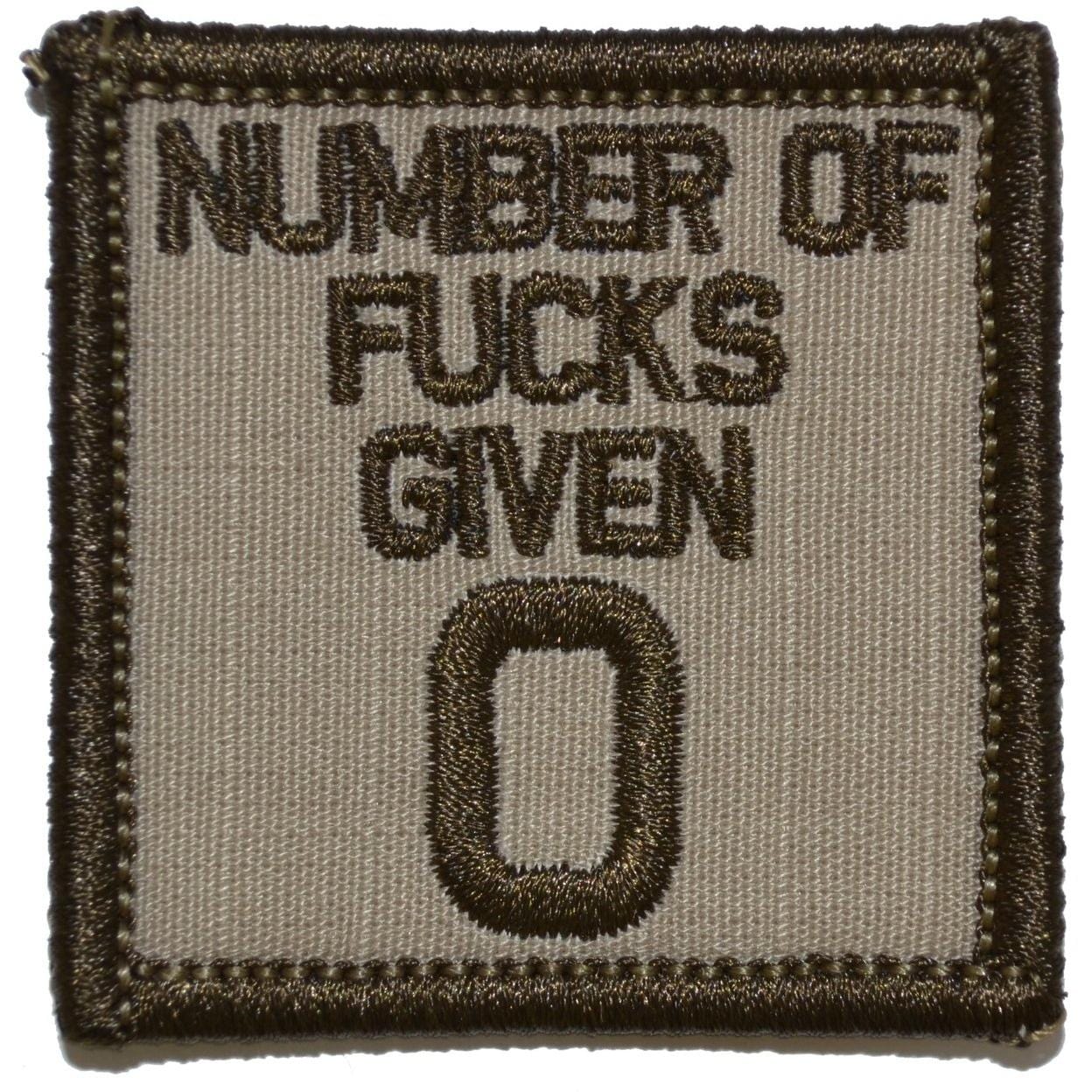 Number of Fucks Given: 0 2x2 Patch