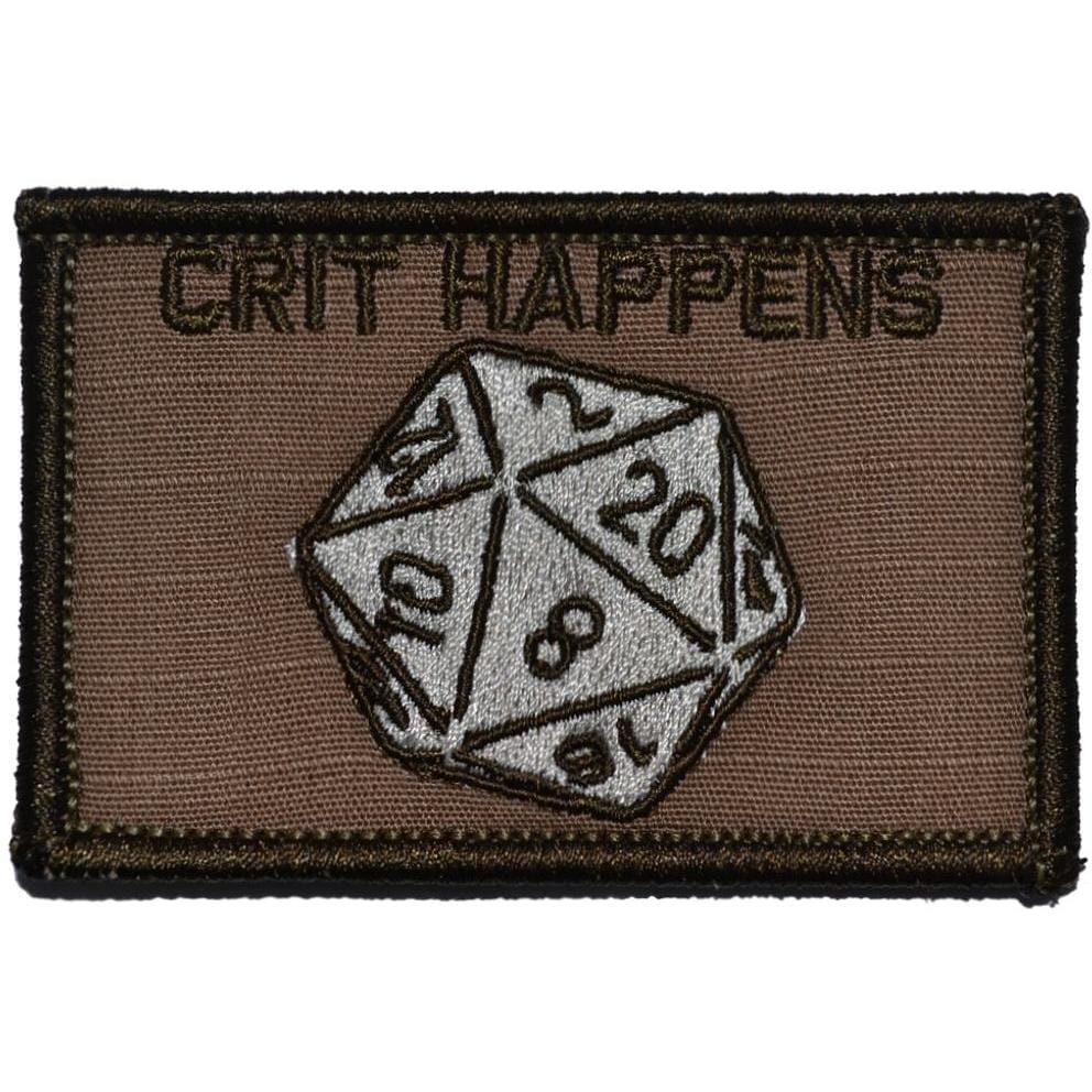 Crit Happens 20-sided die - 2x3 Patch