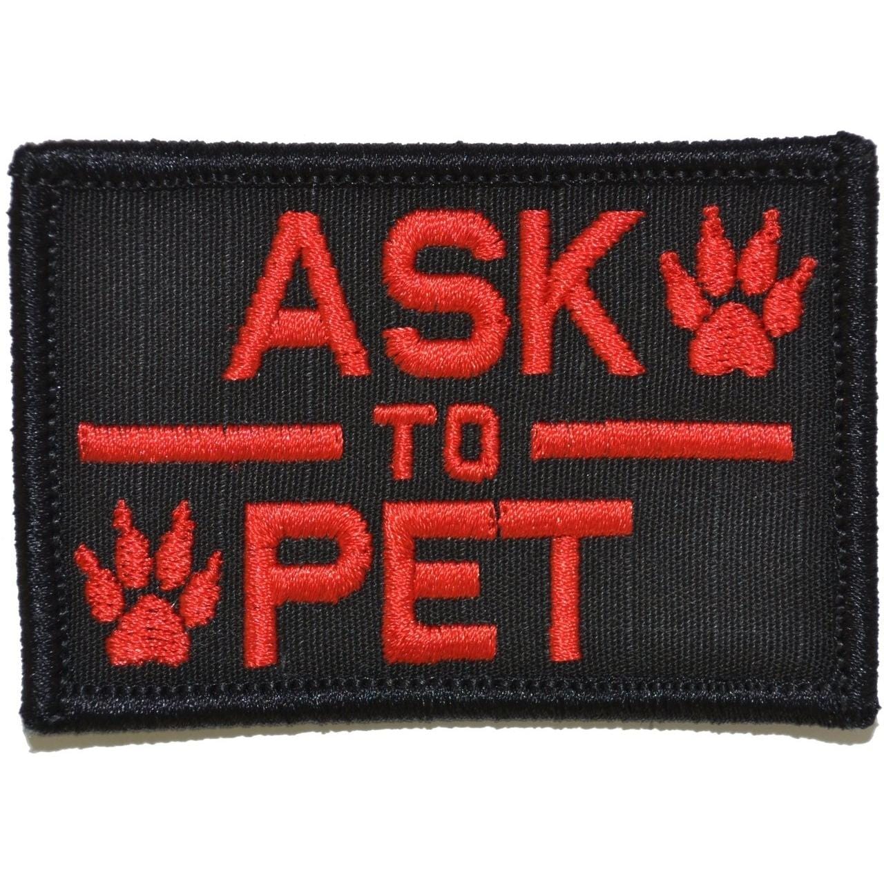 Ask to Pet, K9 Dog Patch - 2x3 Patch
