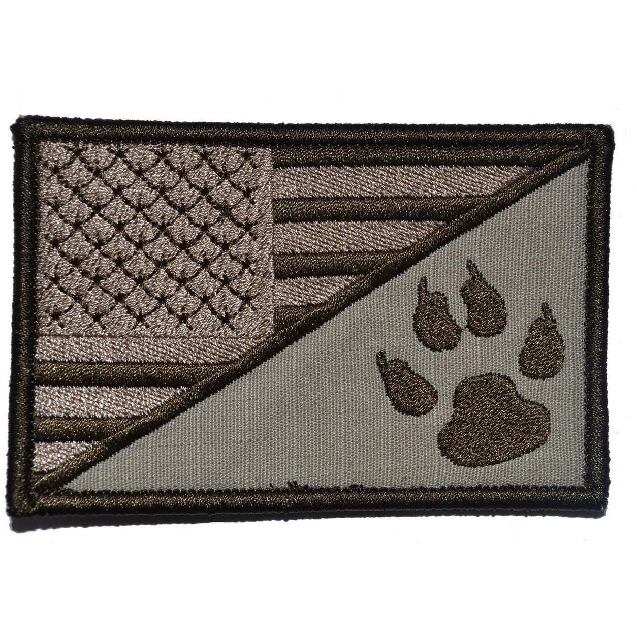 K9 Tracker Paw USA Flag 2.25 x 3.5 inch Patch