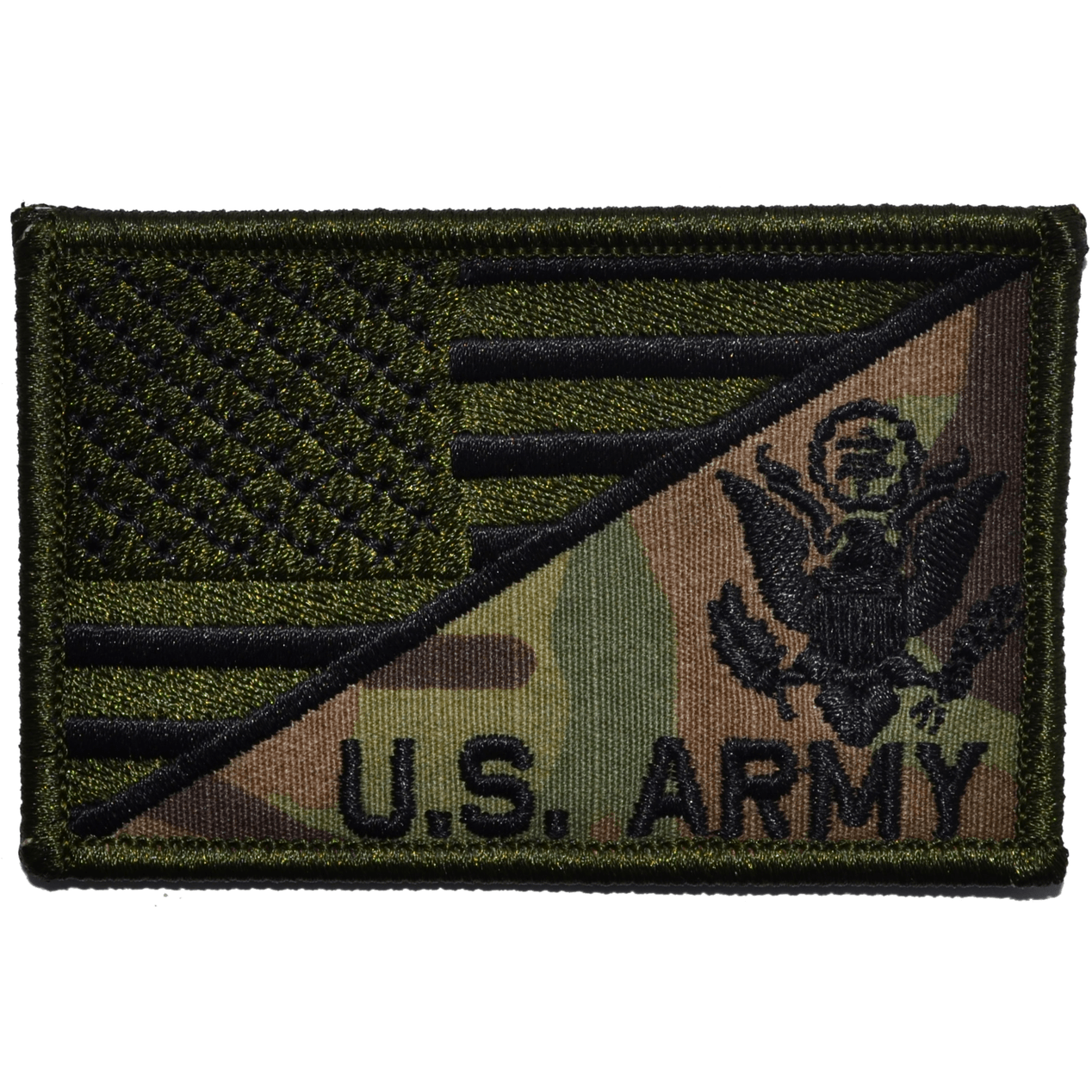 US ARMY With Text USA Flag 2.25 x 3.5 inch Patch