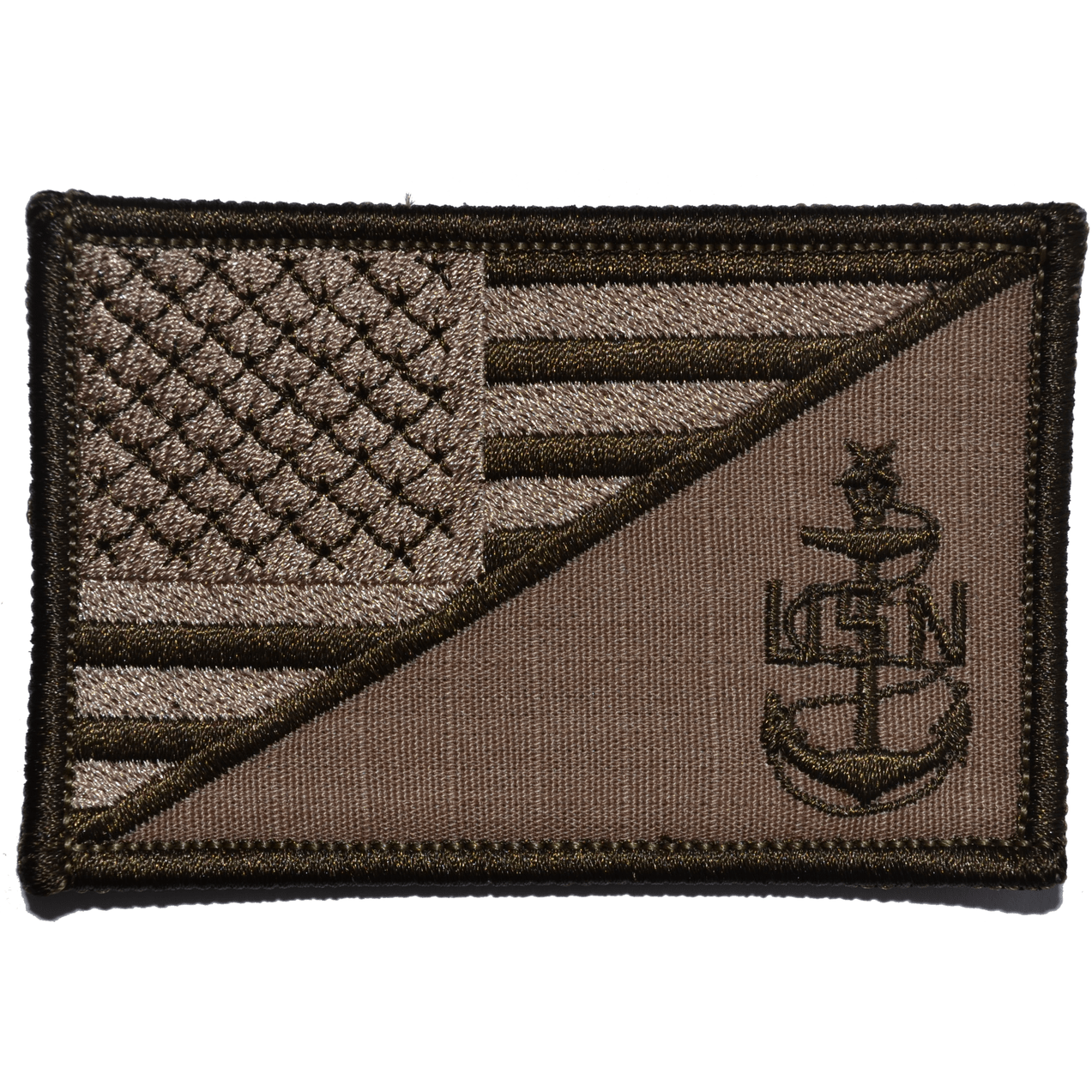 Navy SCPO Senior Chief Petty Officer USA Flag 2.25x3.5inch Patch