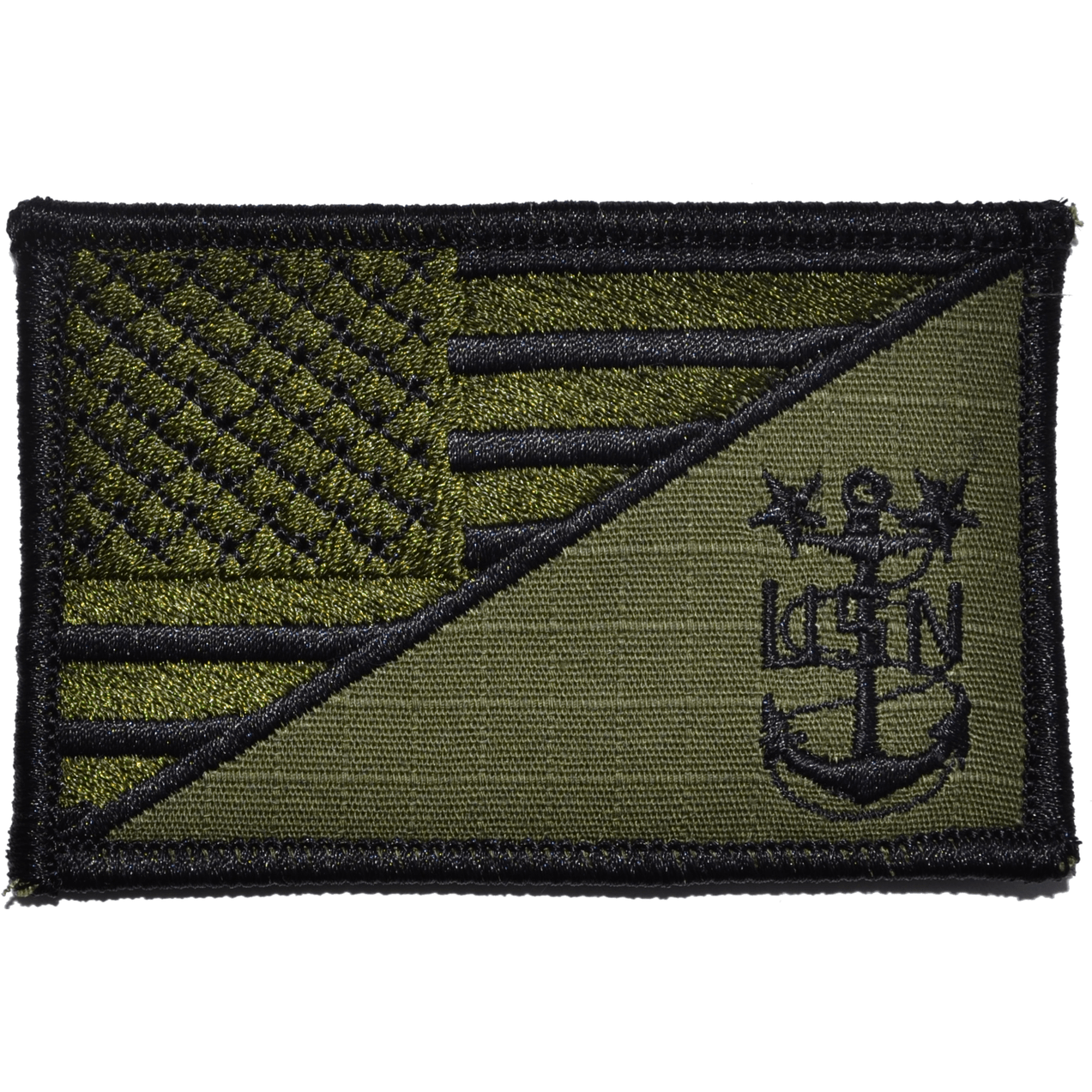Navy MCPO Master Chief Petty Officer USA Flag 2.25x3.5inch Patch