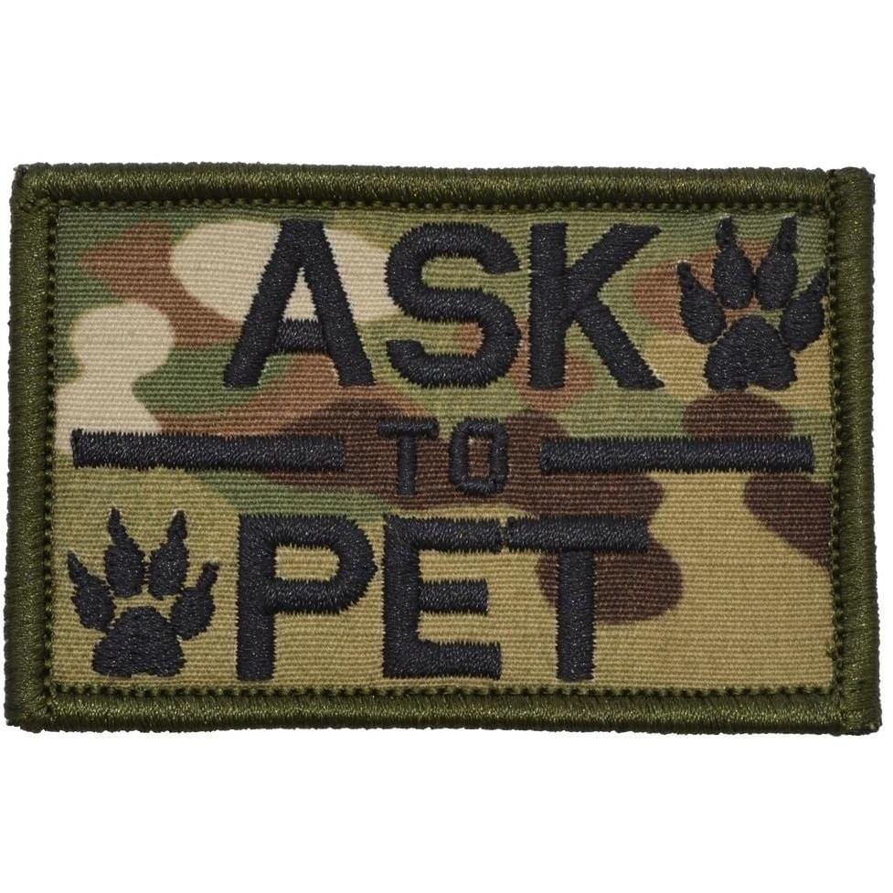 Ask to Pet, K9 Dog Patch - 2x3 Patch
