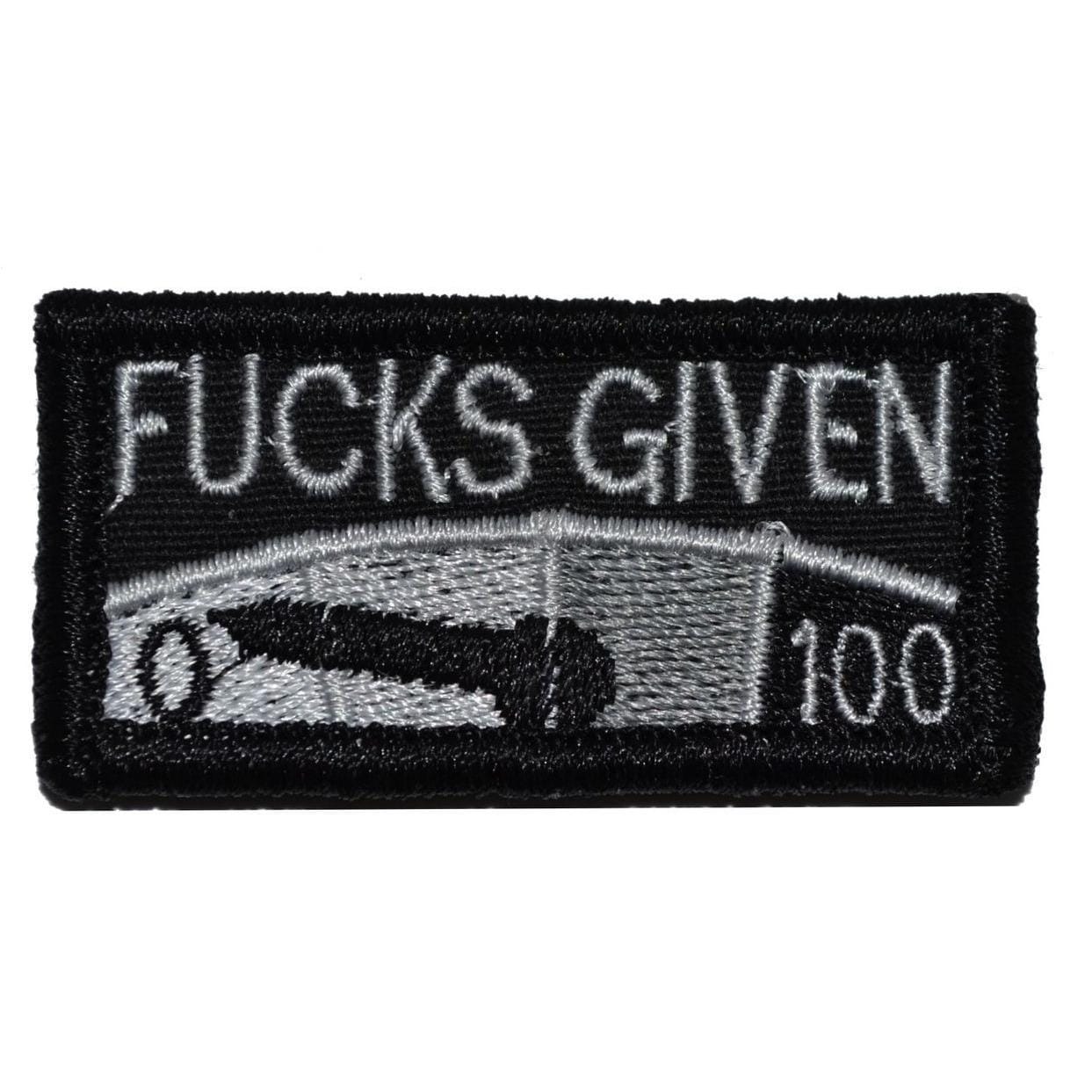 Zero Fucks Given Meter 1x2 - Patch