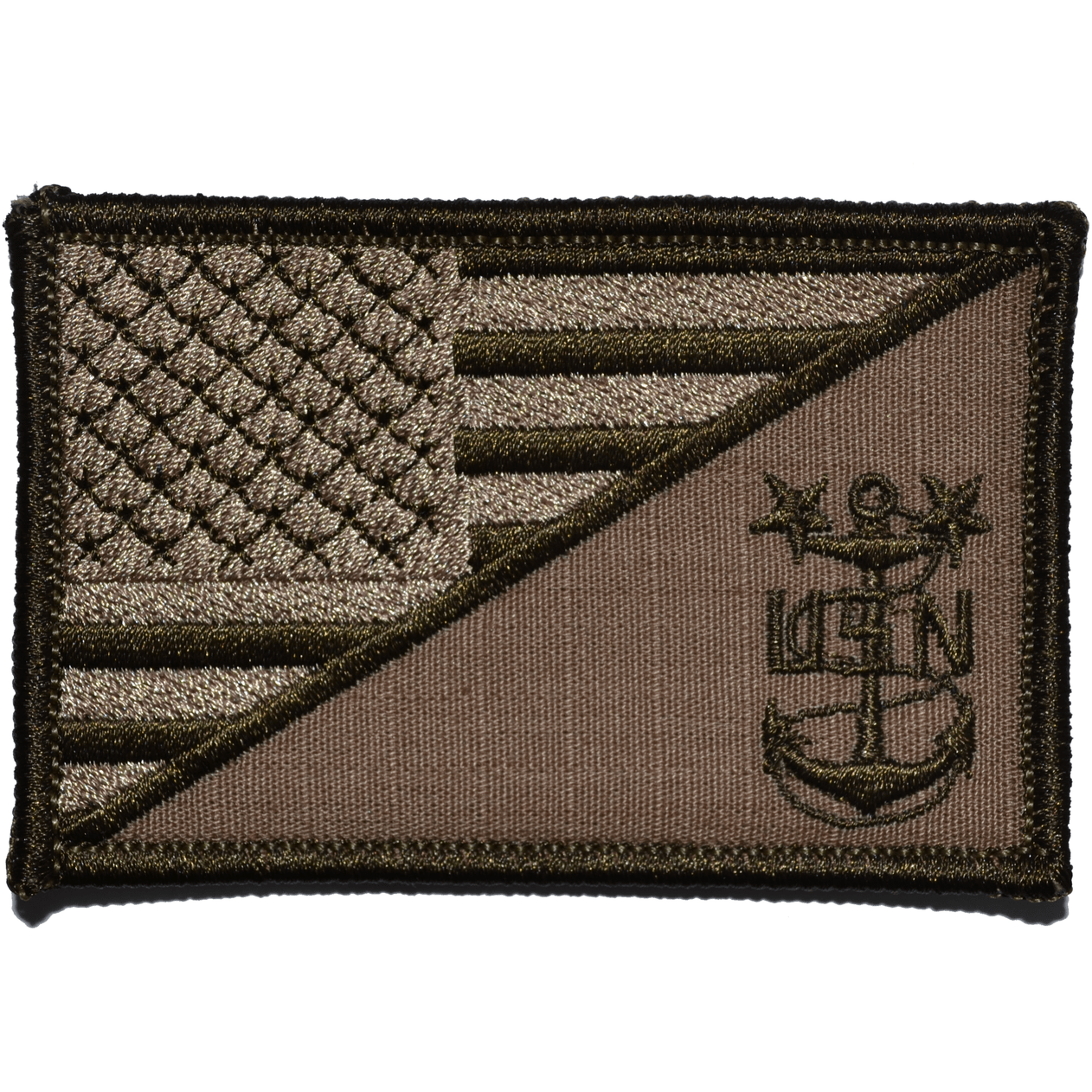 Navy MCPO Master Chief Petty Officer USA Flag - 2.25x3.5inch Patch