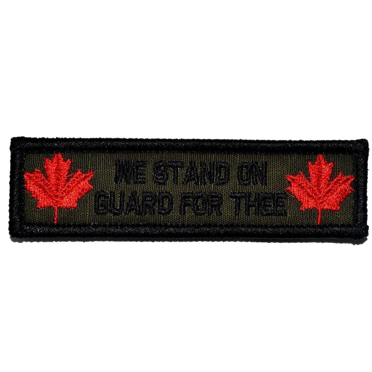 Canadian Oh Canada Strip, Stand on Guard For Thee - 1x3.75 Patch