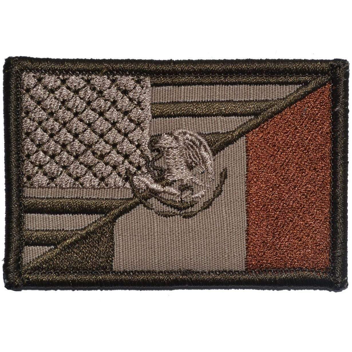 USA / Mexico Flag Patch 2x3