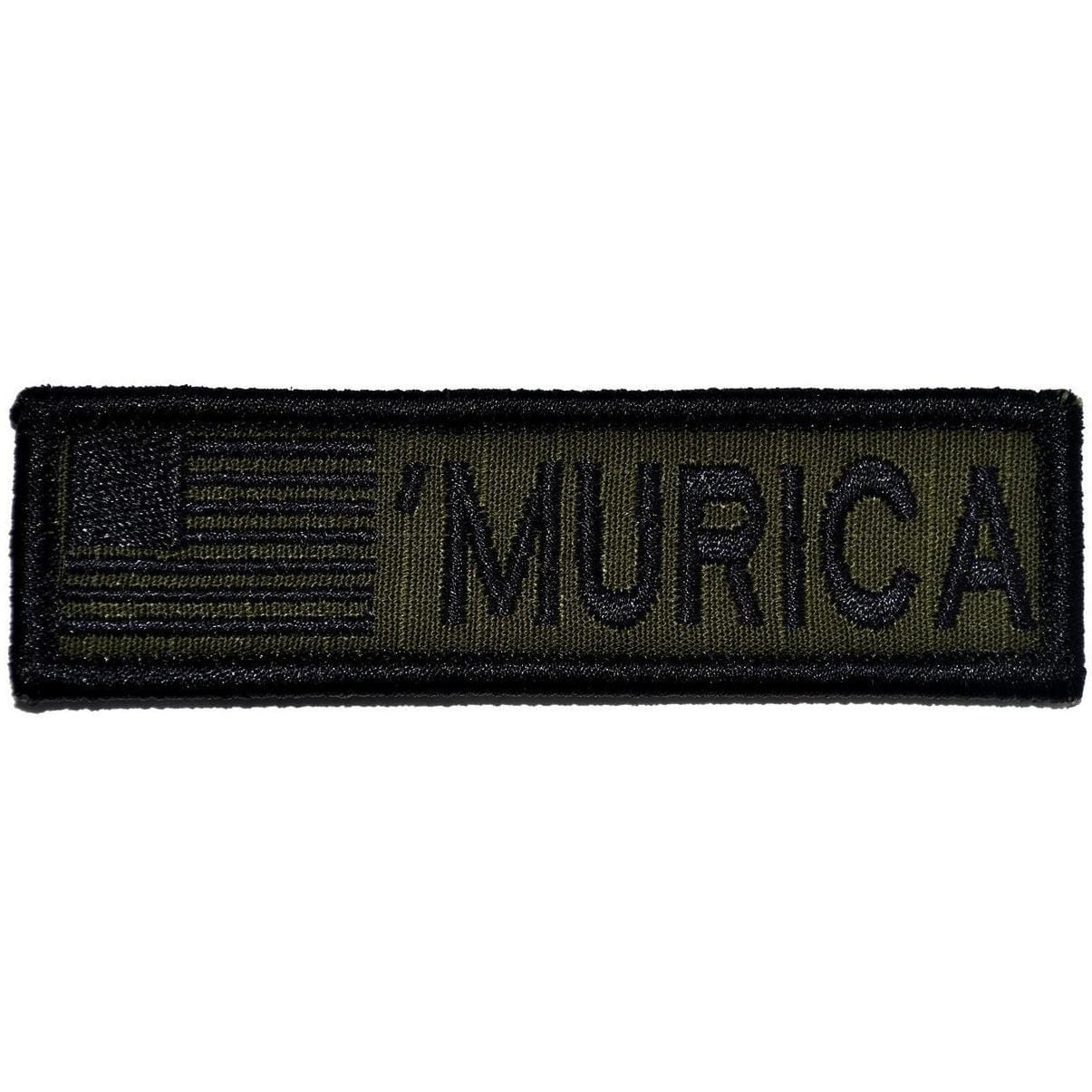 MURICA with USA Flag - 1x3.75 Patch