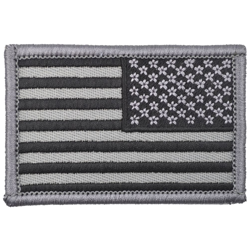 US Flag - 2x3 - Gray w/ Black