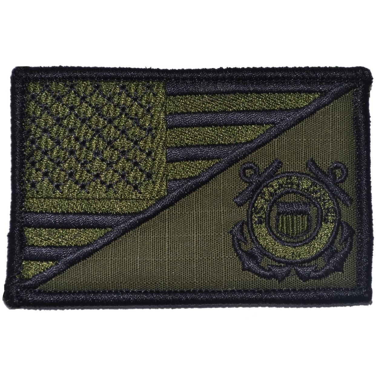 Coast Guard USA Flag 2.25 x 3.5 inch Patch