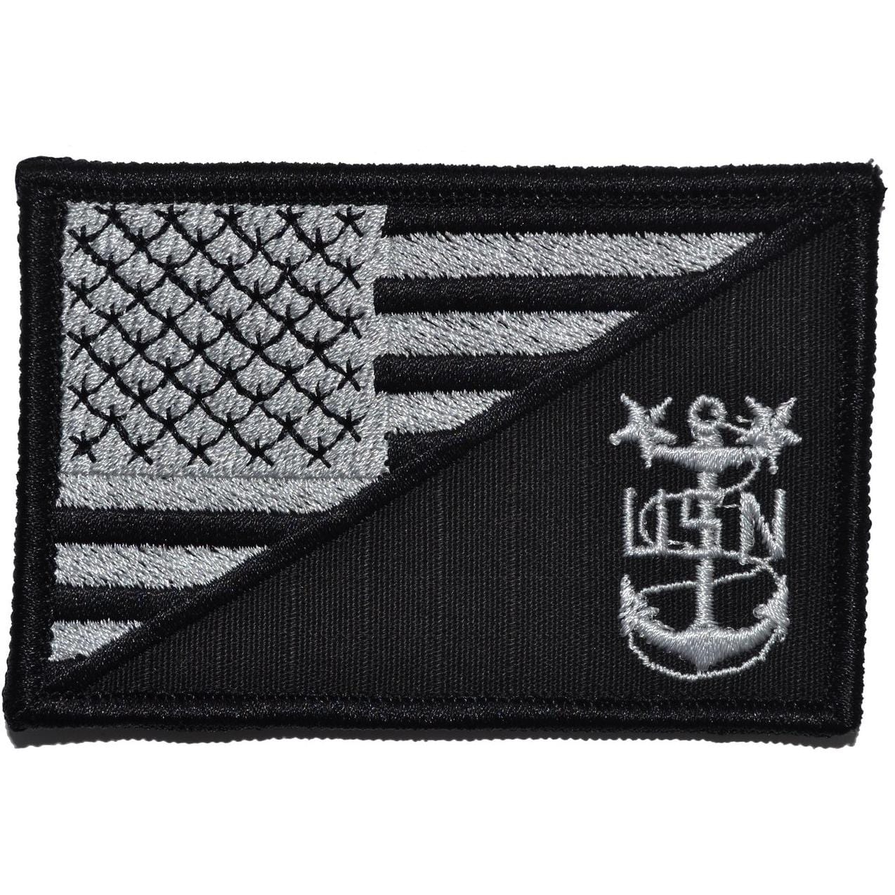Navy MCPO Master Chief Petty Officer USA Flag 2.25x3.5inch Patch