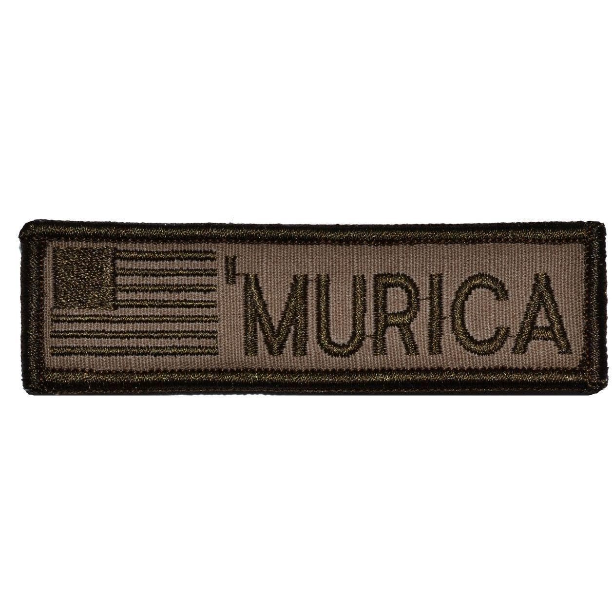 MURICA with USA Flag - 1x3.75 Patch