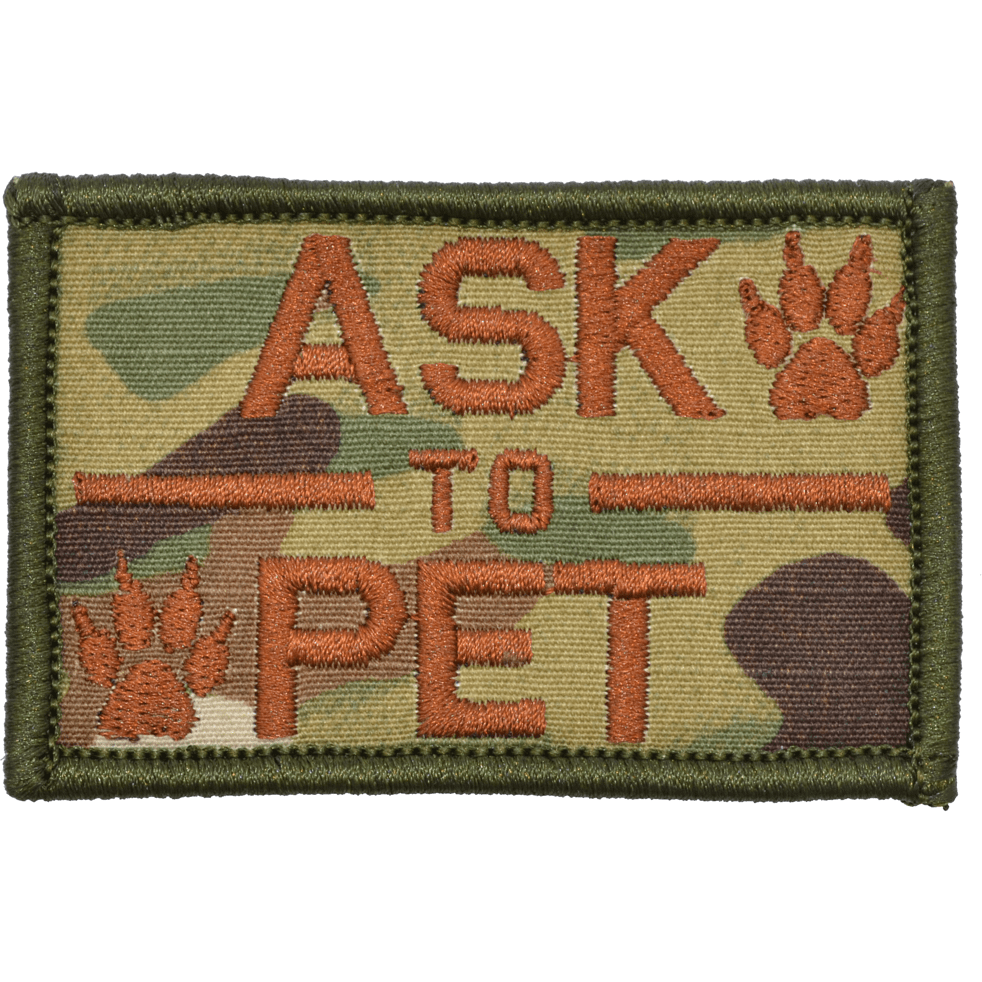 Ask to Pet, K9 Dog Patch - 2x3 Patch