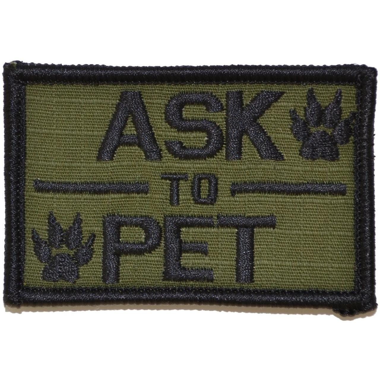 Ask to Pet, K9 Dog Patch - 2x3 Patch