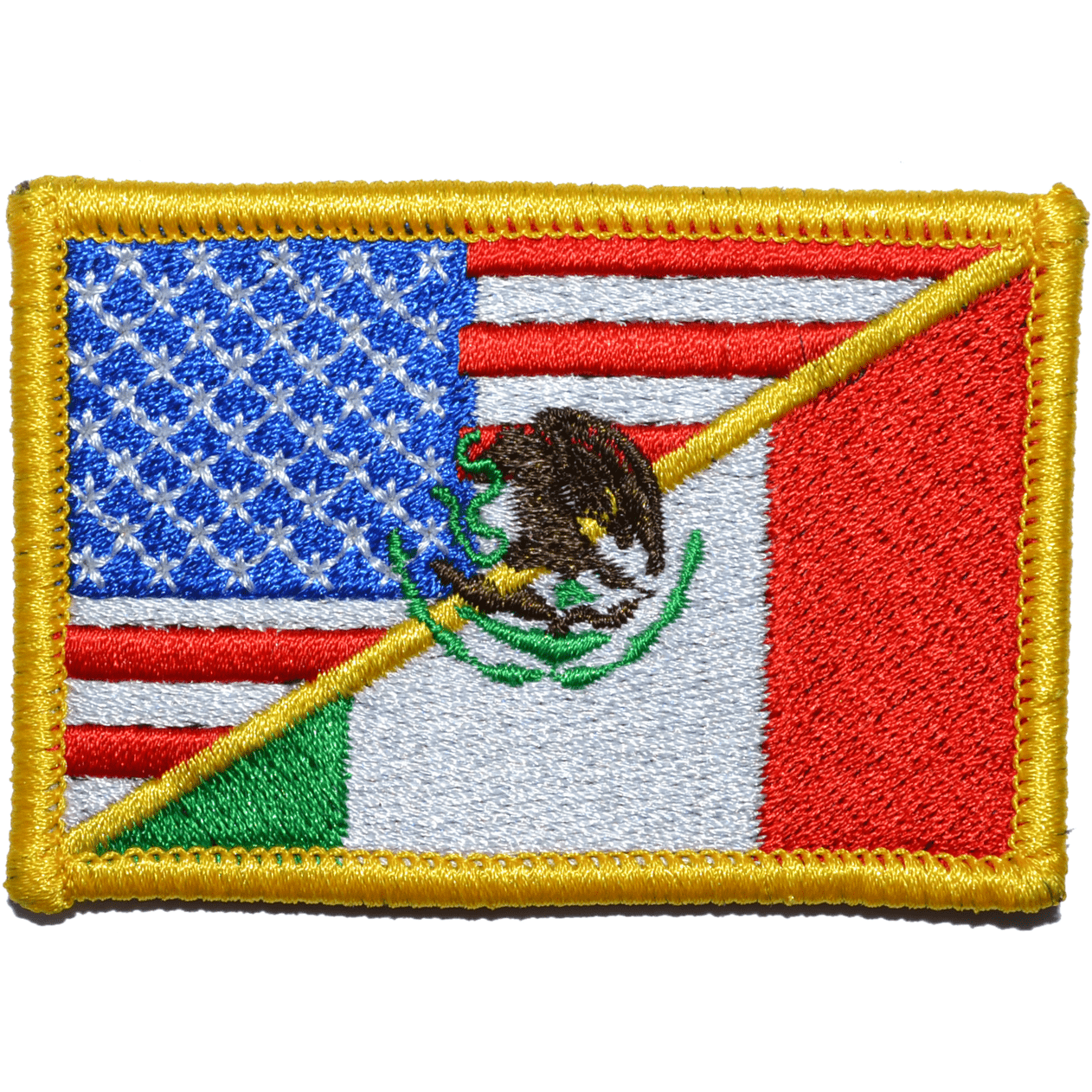 USA / Mexico Flag Patch 2x3
