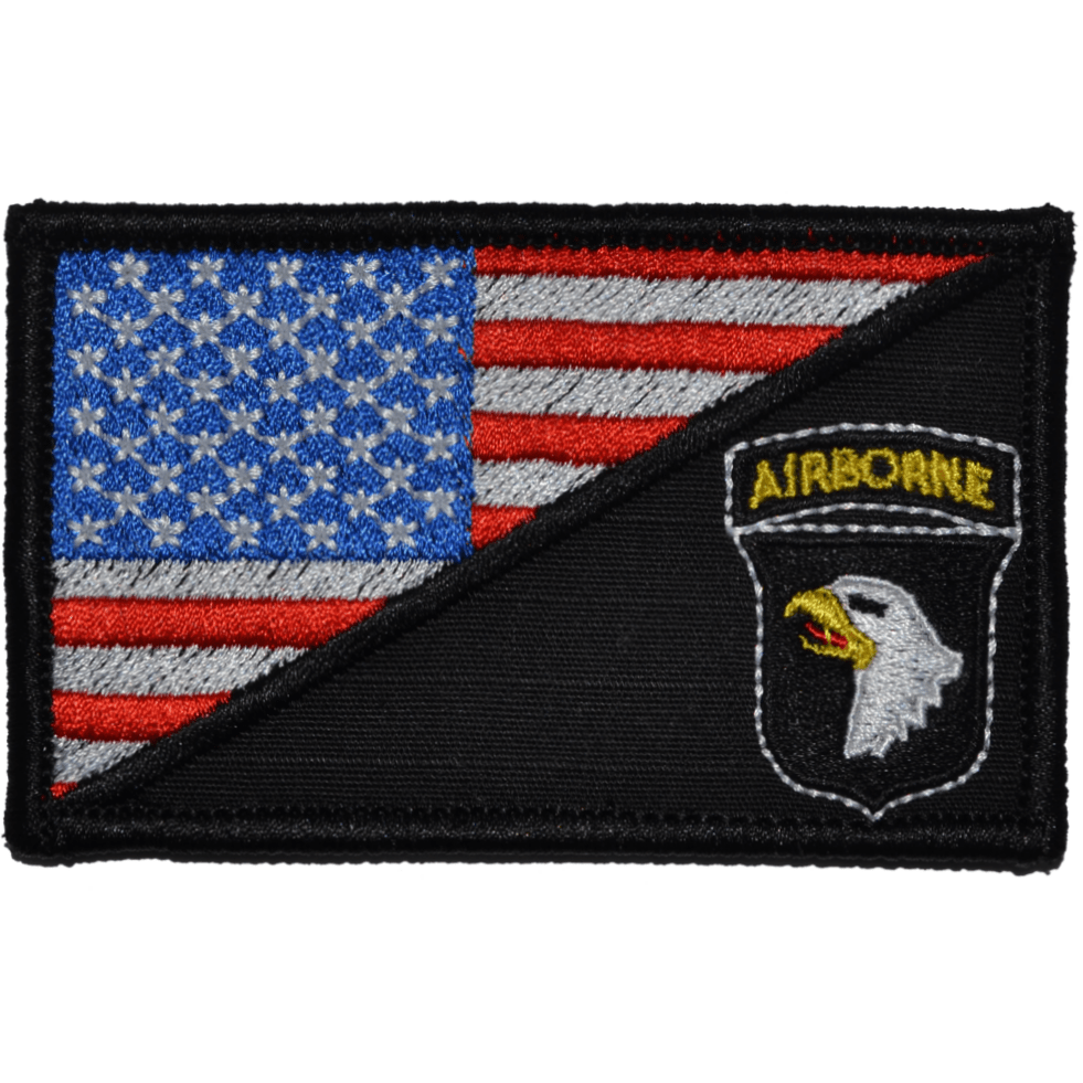 101st Airborne Division USA Flag 2.25 x 3.5 inch Patch