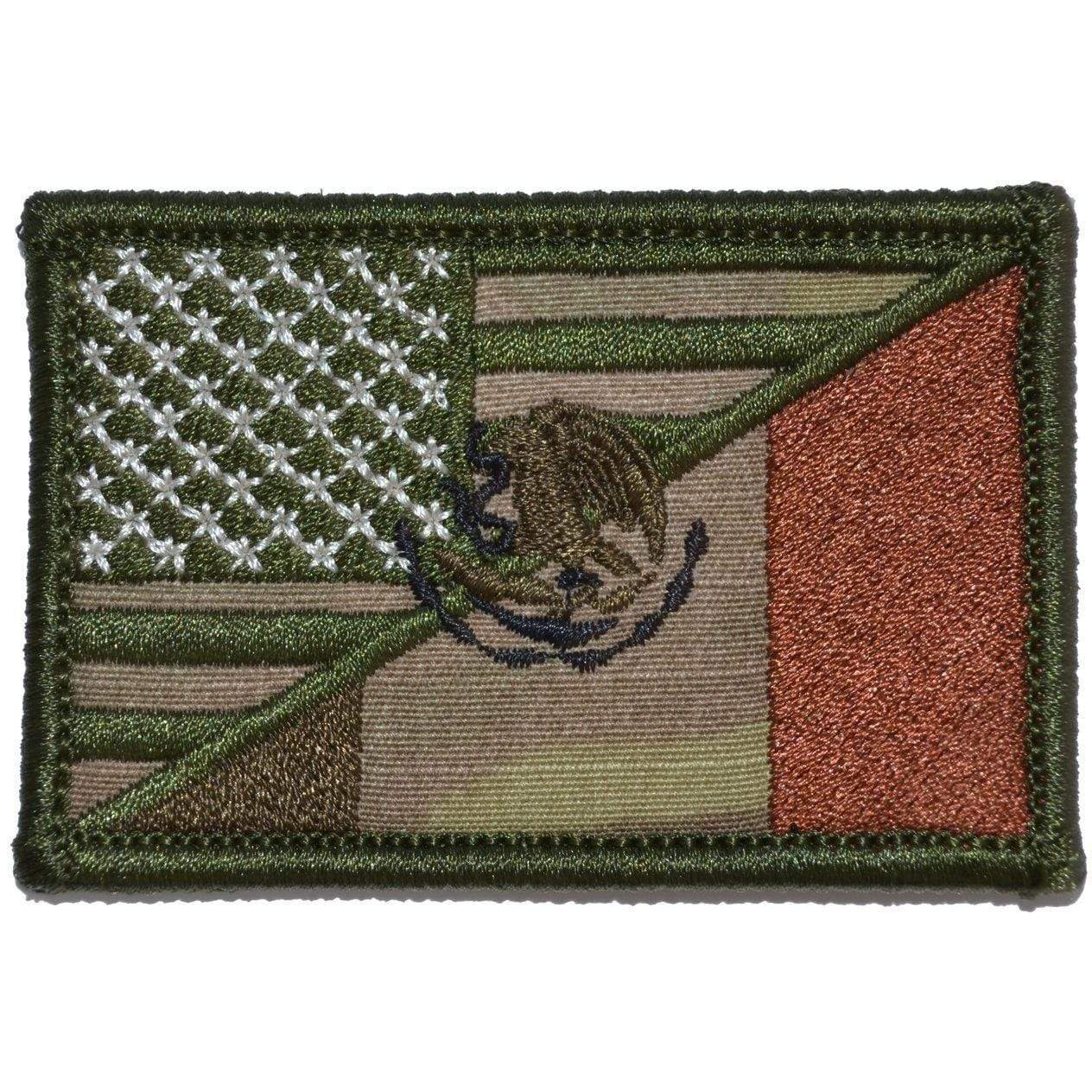 USA / Mexico Flag Patch 2x3
