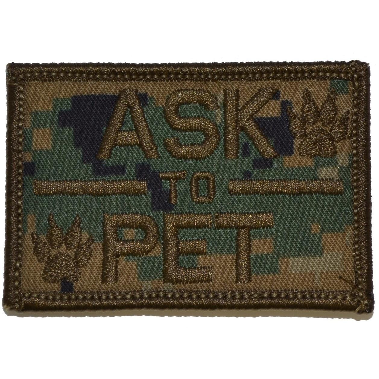 Ask to Pet, K9 Dog Patch - 2x3 Patch
