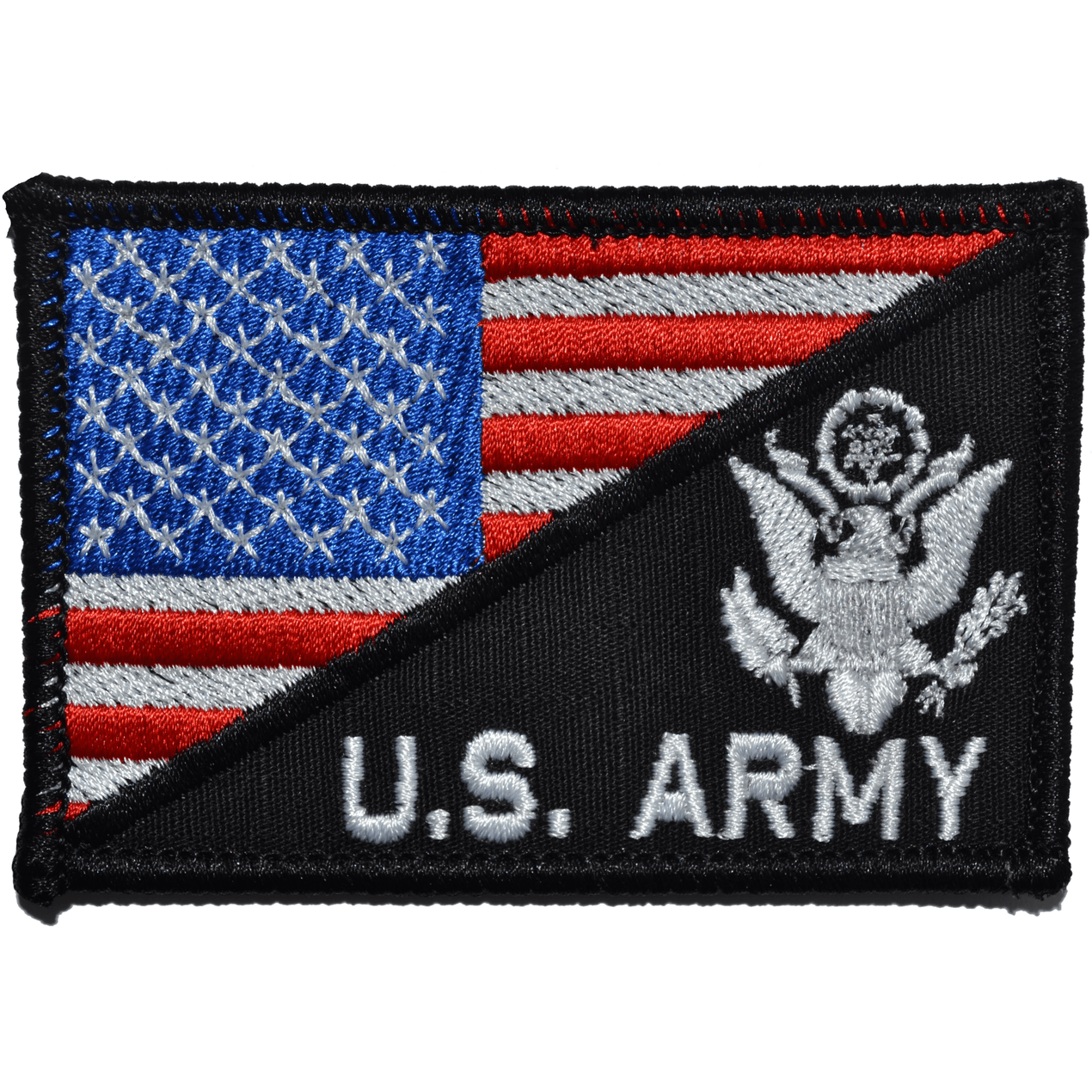 US ARMY With Text USA Flag 2.25 x 3.5 inch Patch