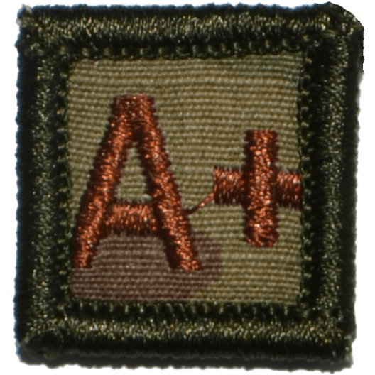 1x1 Blood Type Military / Patch (All Blood Types)