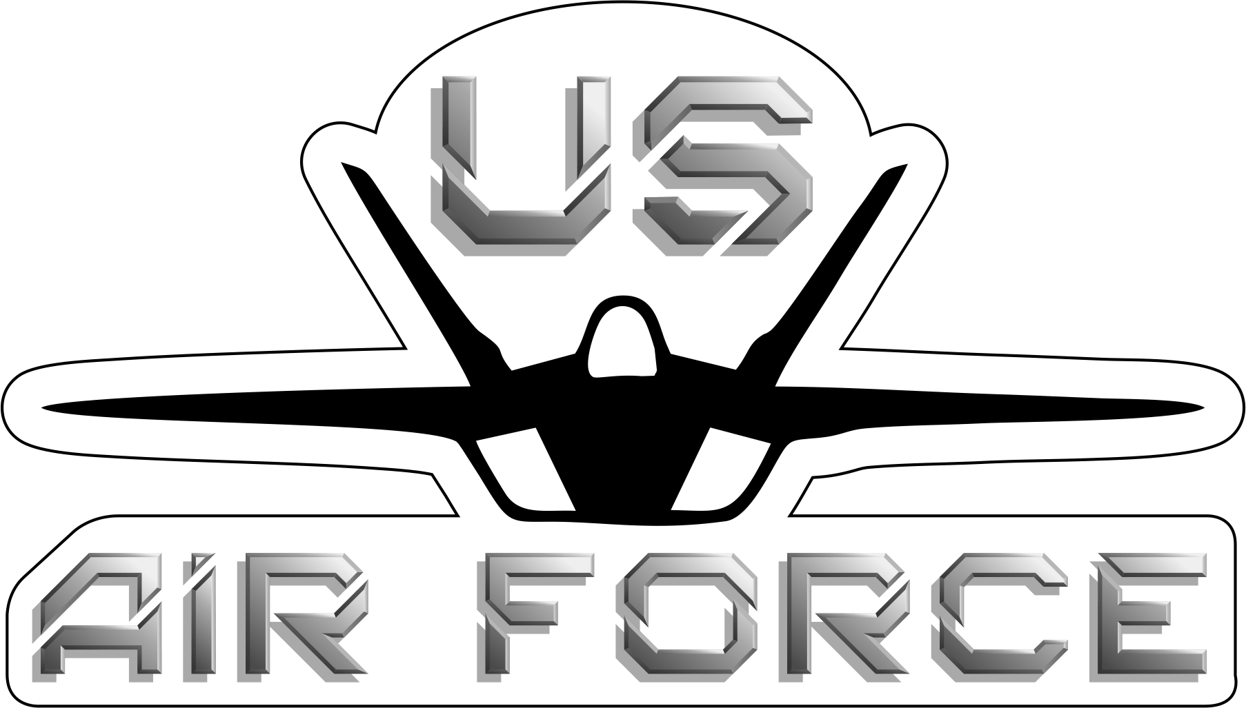 US Air Force Fighter Jet Sticker - 6 inch