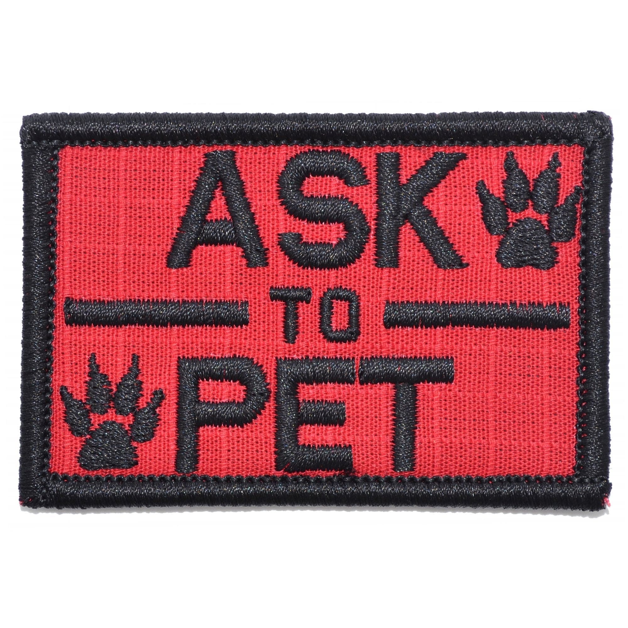 Ask to Pet, K9 Service Dog - 2x3 Patch