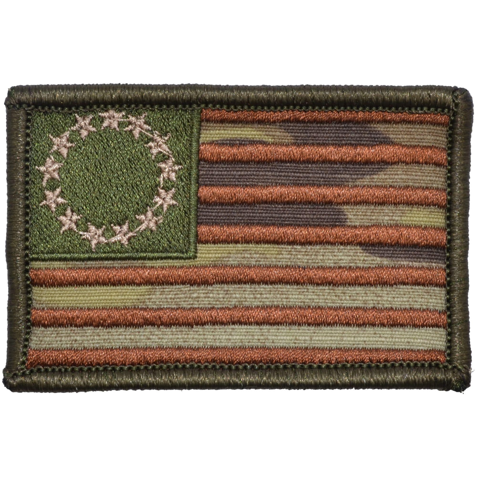 Tactical Gear Junkie Patches MultiCam w/ Spice Betsy Ross Flag - 2x3 Patch