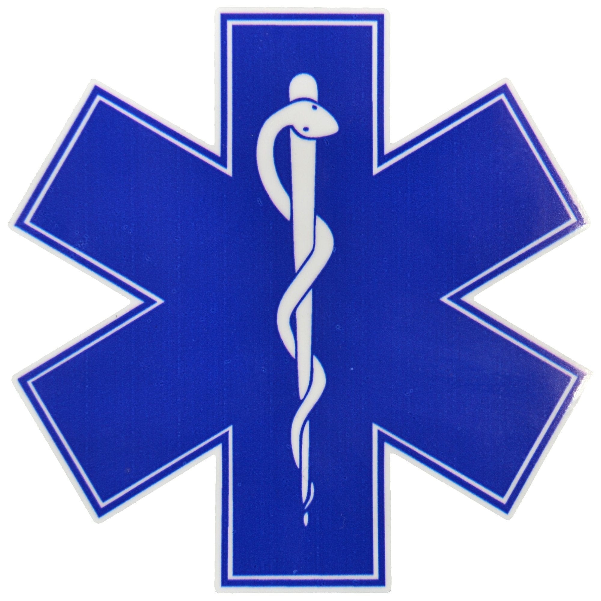 Caduceus Staff Star Of Life Sticker - 4 inch