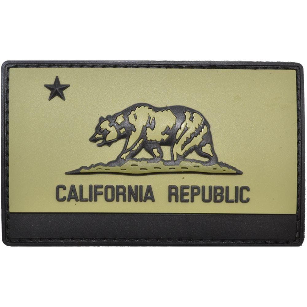 Tactical Gear Junkie Patches California Republic State Flag - 2x3 PVC Patch - Olive Drab
