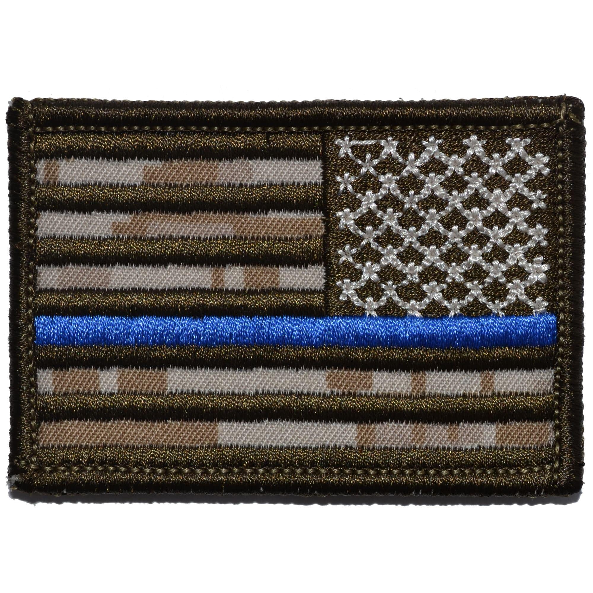 Reverse Thin Blue Line American Flag - 2x3 Patch