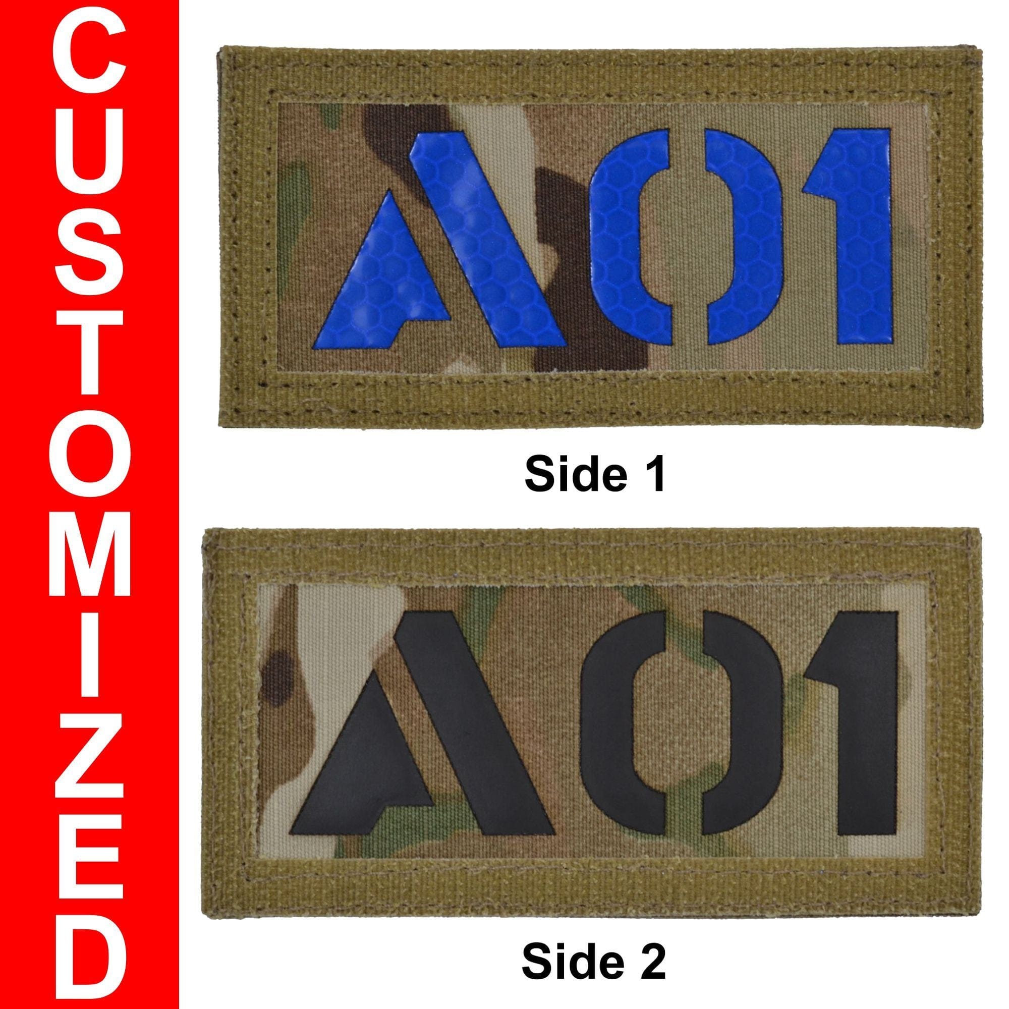 Custom Double Sided Laser Cut Call Sign - 2x4 CORDURA® Patch