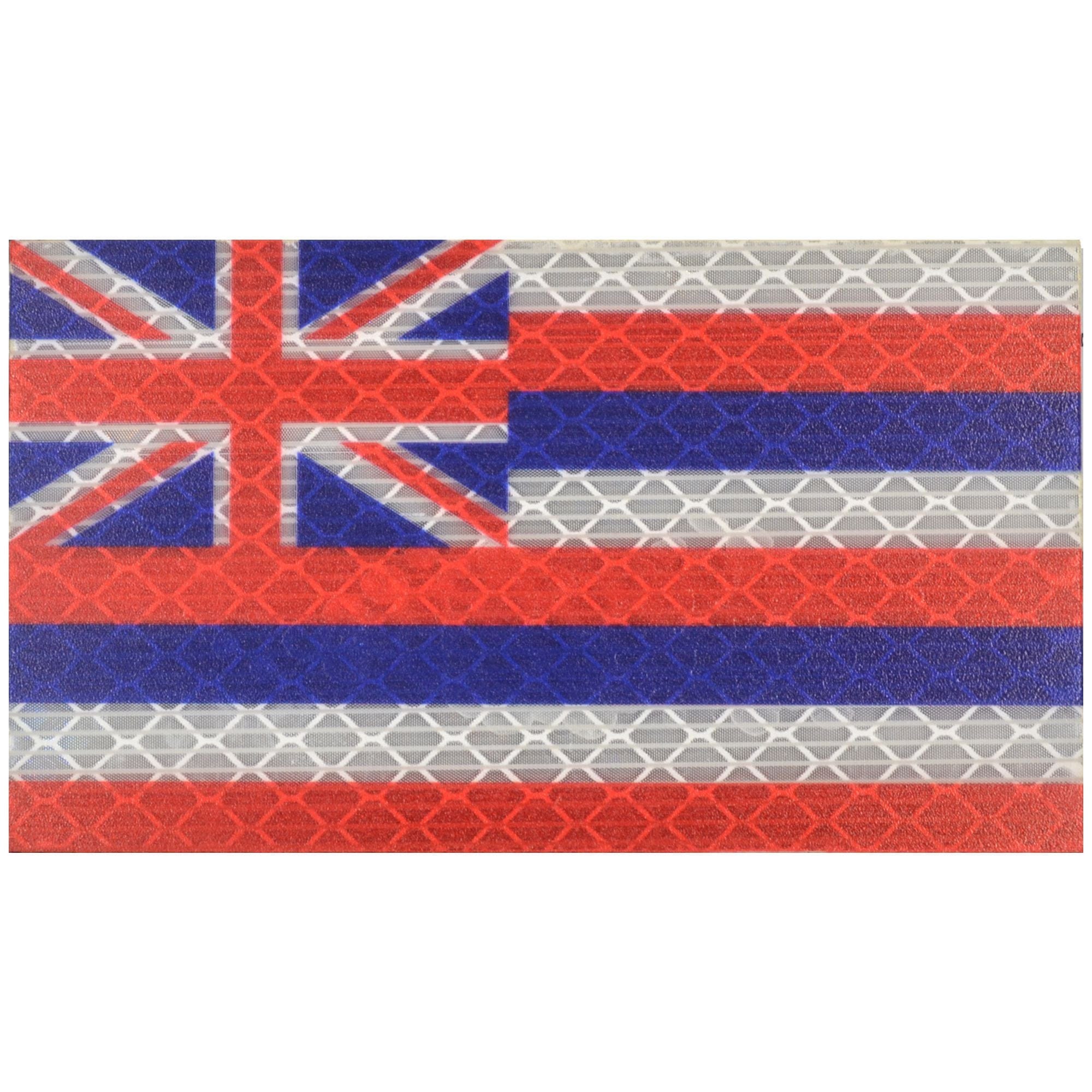 Reflective Hawaii State Flag - 2x3.5 Patch