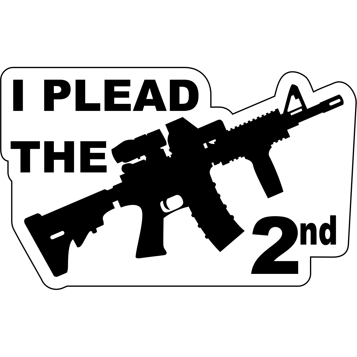 I Plead The 2nd Second Amendment Sticker - 4 inch