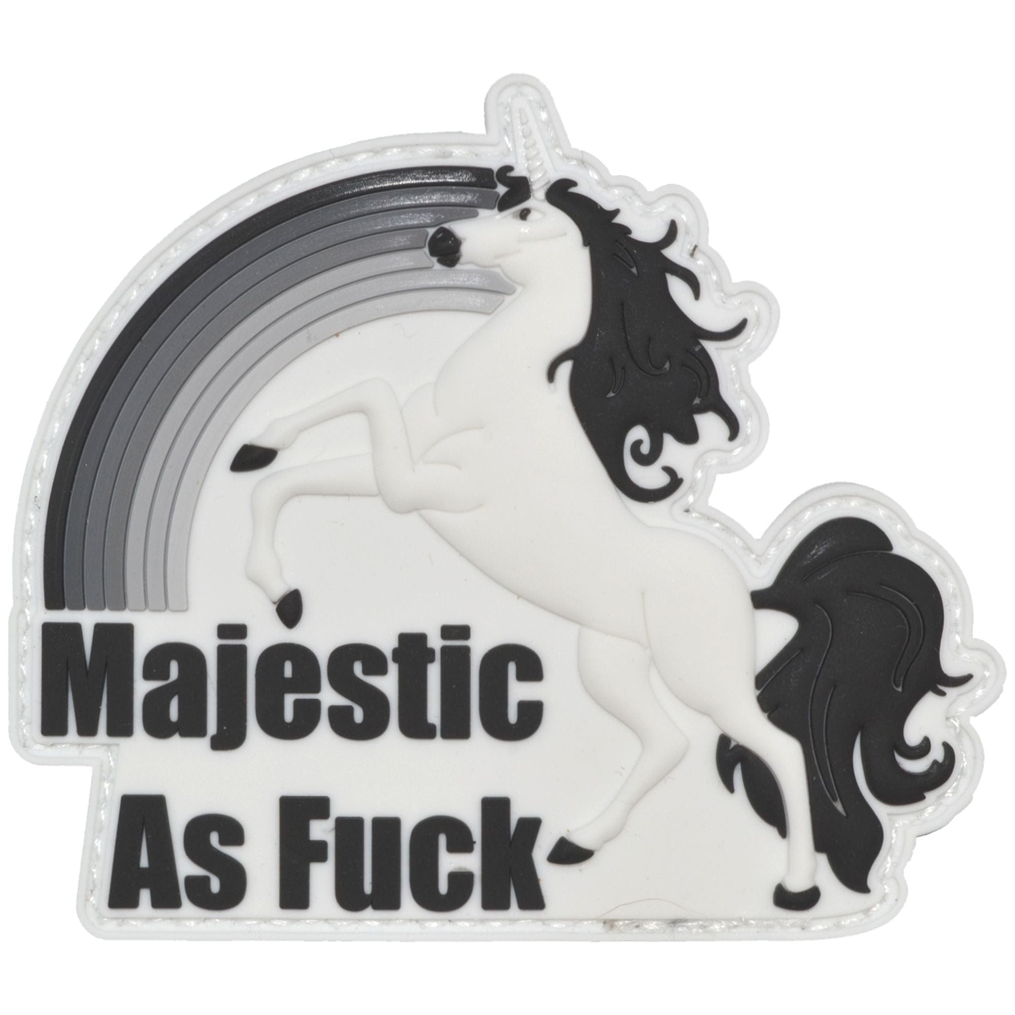 Majestic As Fuck Unicorn - 3.5 inch PVC Patch - Multiple Colors