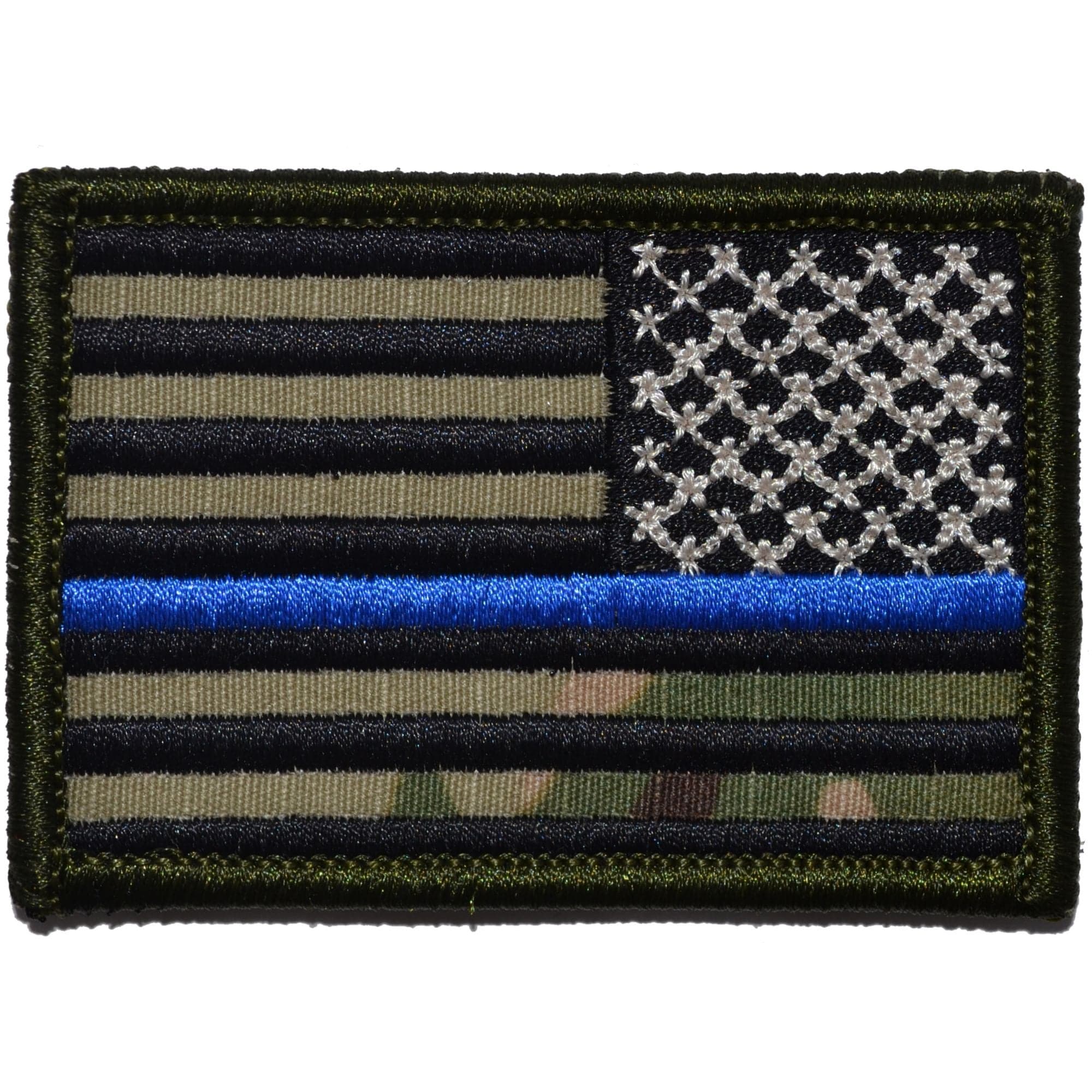 Reverse Thin Blue Line American Flag - 2x3 Patch