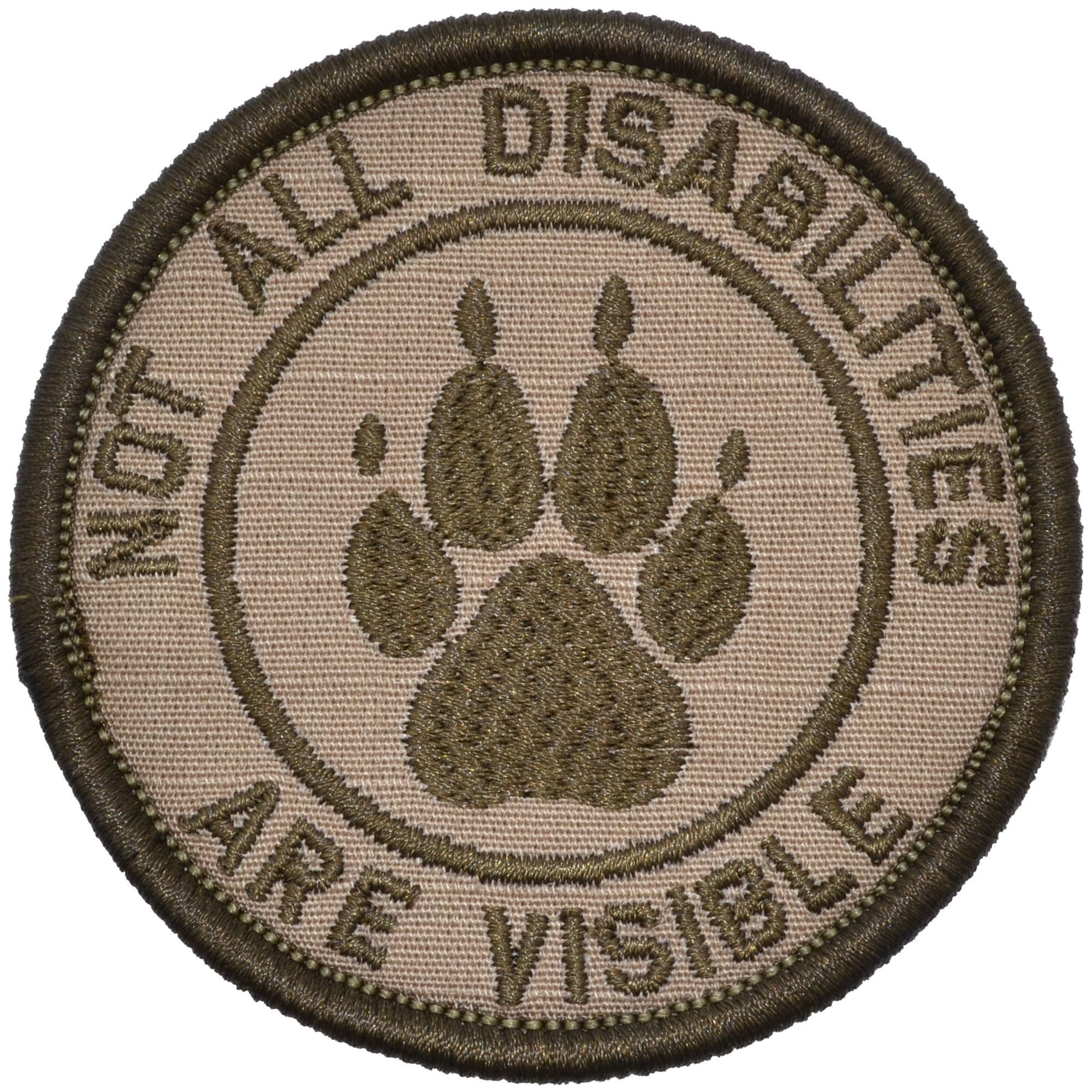 Not All Disabilities Are Visible Service Dog - 3 inch Round Patch