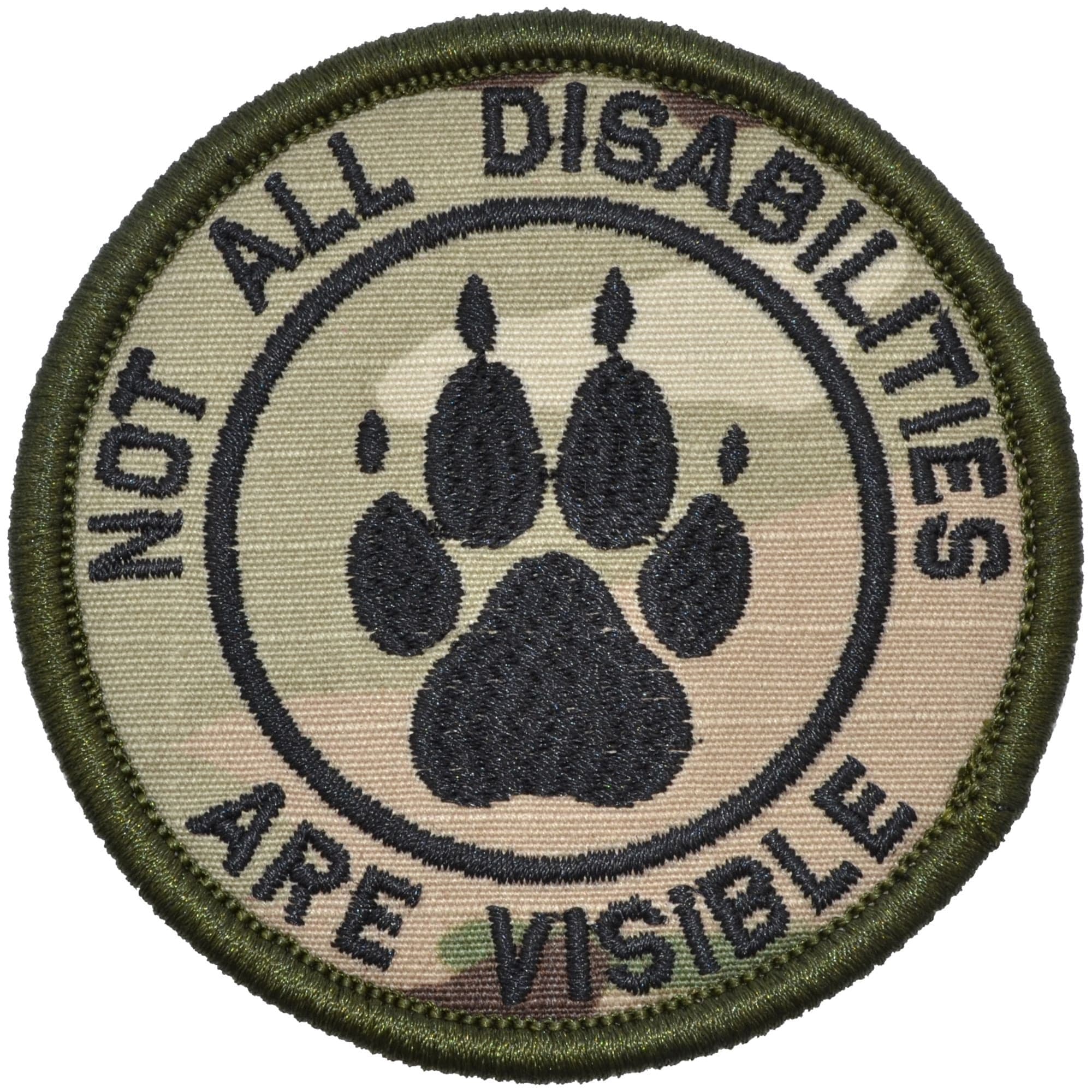 Not All Disabilities Are Visible Service Dog - 3 inch Round Patch