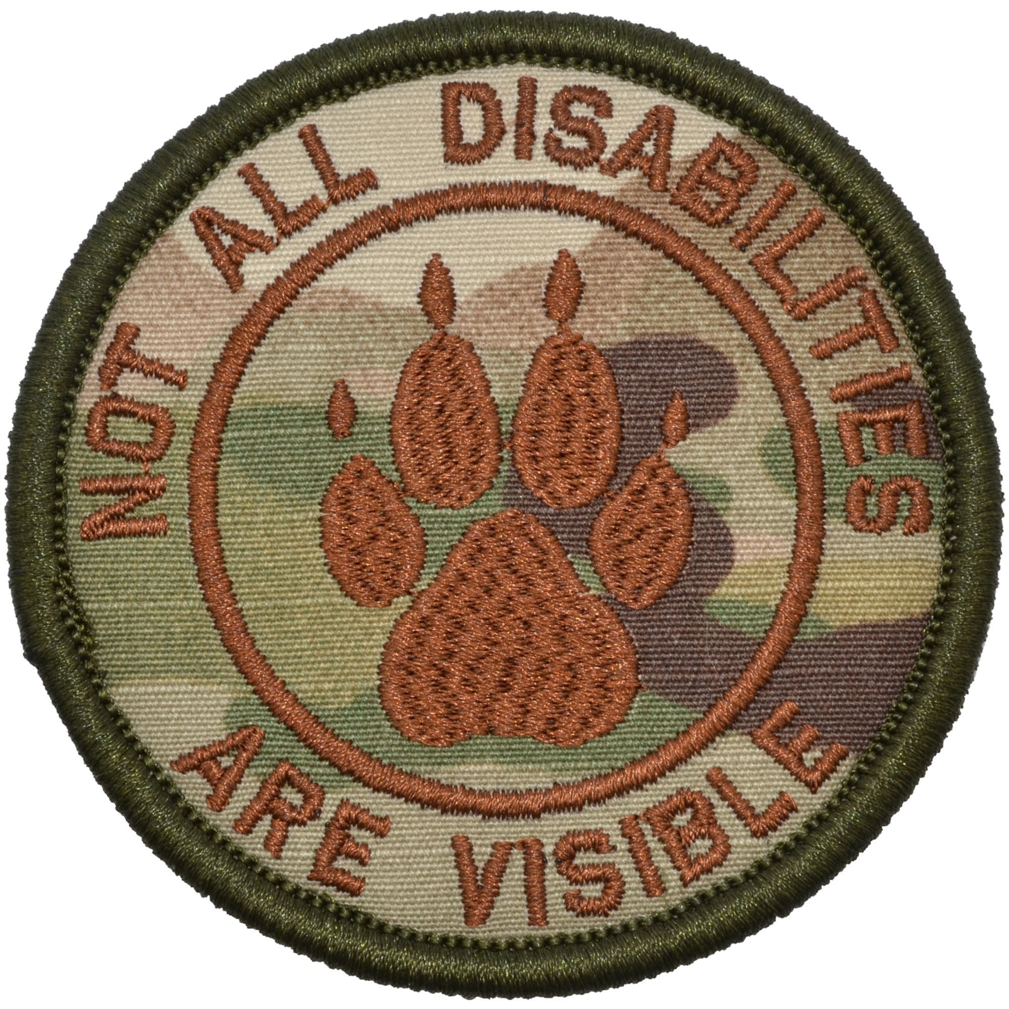 Not All Disabilities Are Visible Service Dog - 3 inch Round Patch
